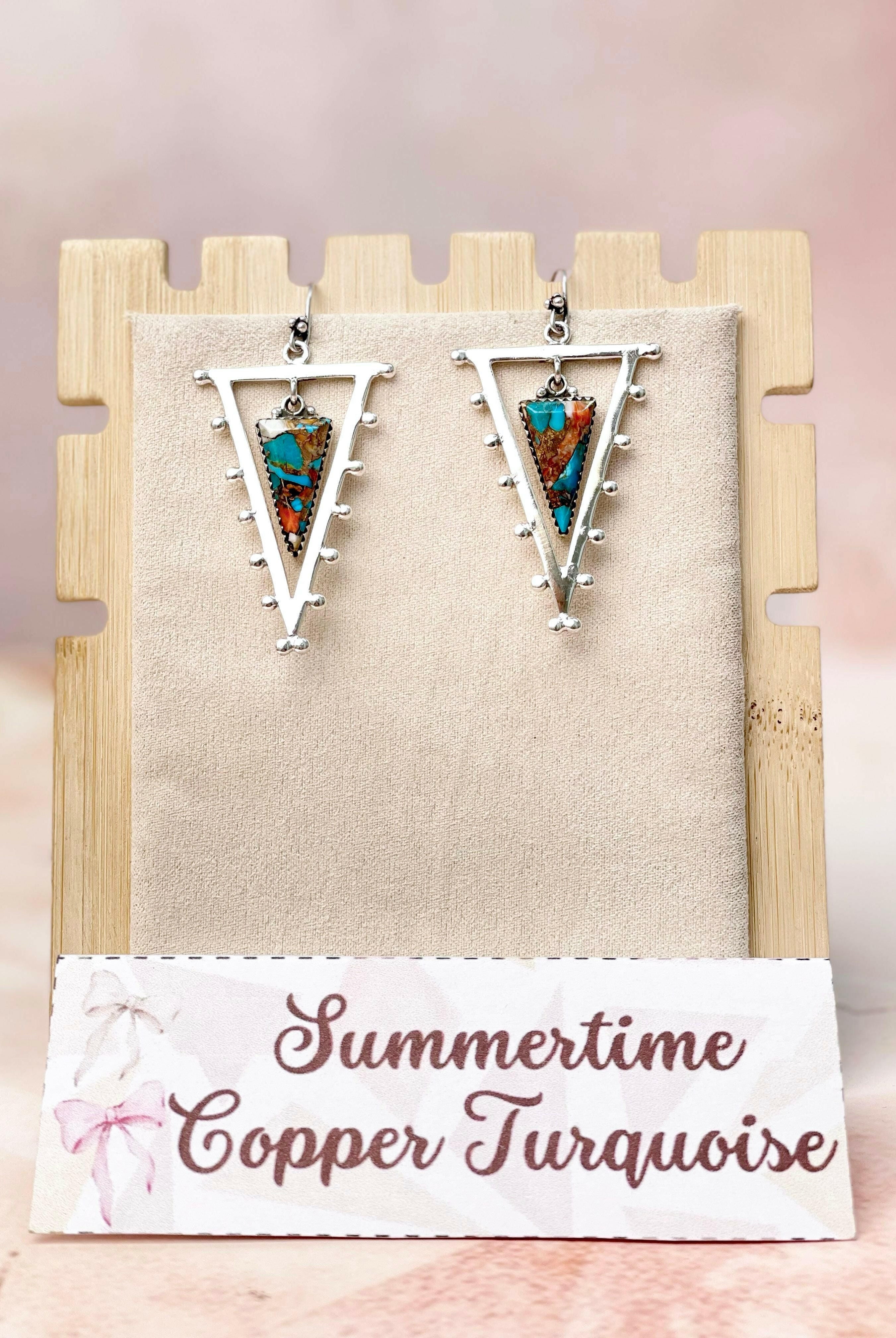 Tori's Bold Sterling Triad Stone Earrings | MADE TO ORDER-Earrings-Krush Kandy, Women's Online Fashion Boutique Located in Phoenix, Arizona (Scottsdale Area)