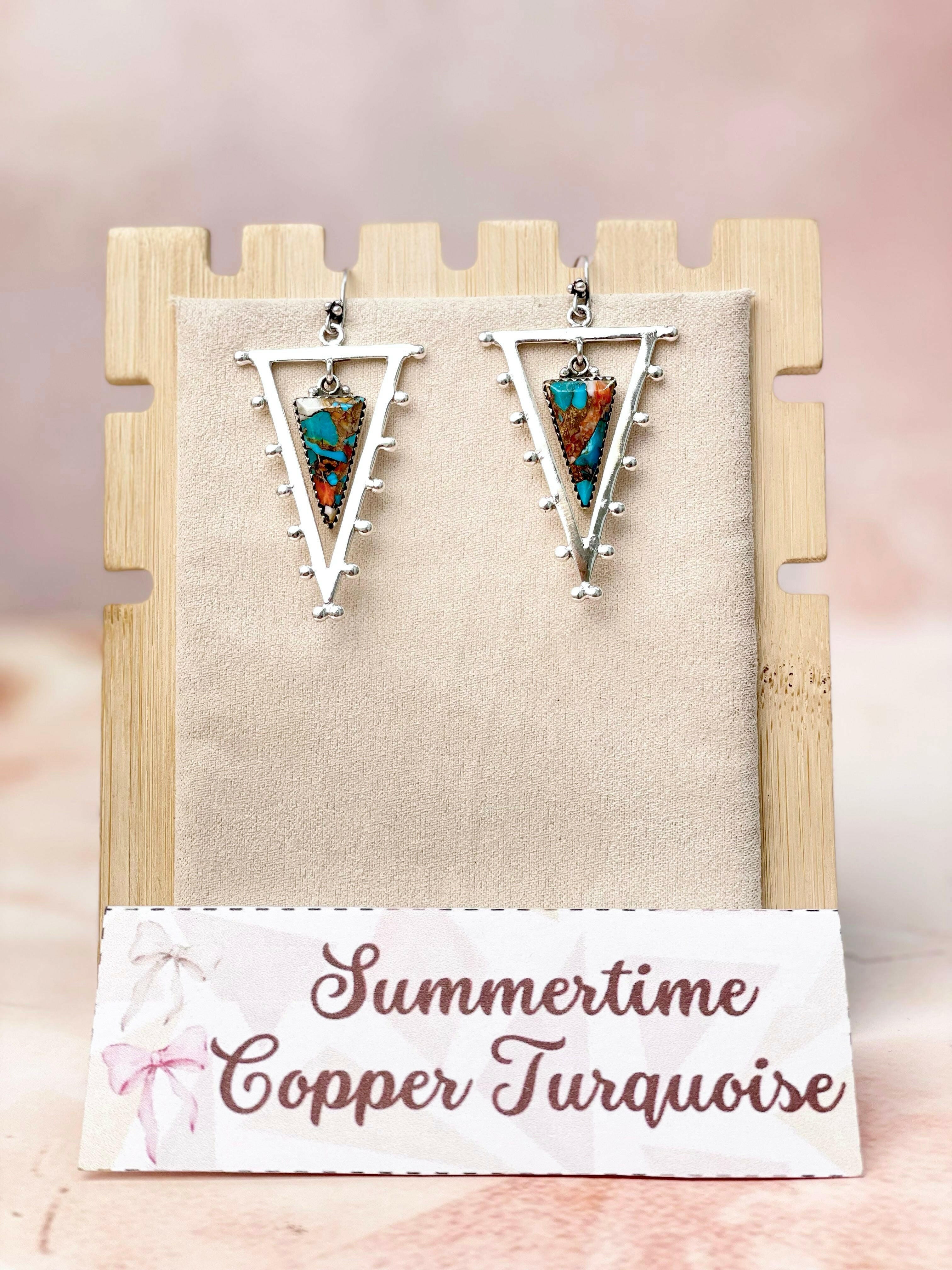 Tori's Bold Sterling Triad Stone Earrings | MADE TO ORDER-Earrings-Krush Kandy, Women's Online Fashion Boutique Located in Phoenix, Arizona (Scottsdale Area)