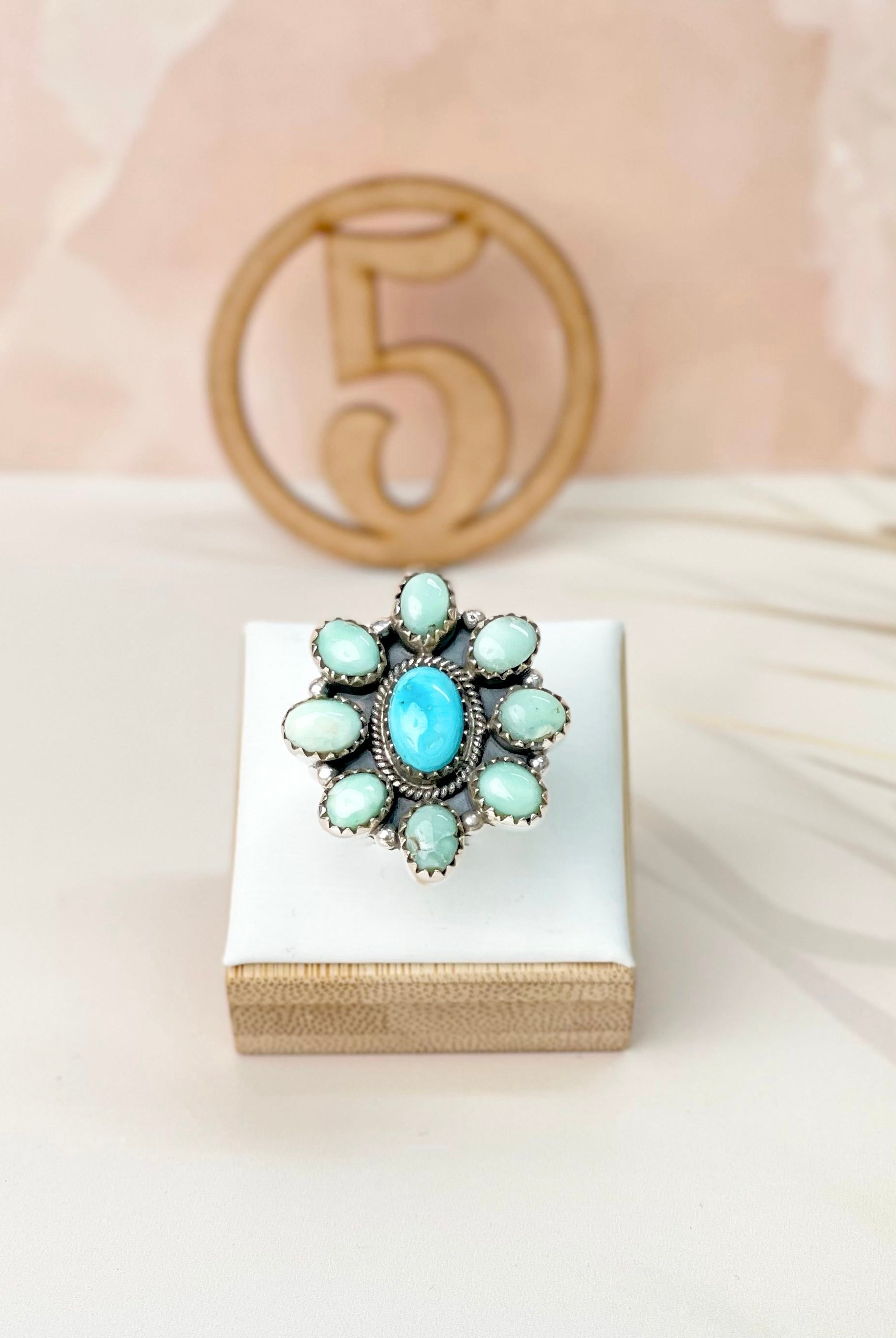 White Water Turquoise & Paloma Western Rings Bno. 12-Rings-Krush Kandy, Women's Online Fashion Boutique Located in Phoenix, Arizona (Scottsdale Area)