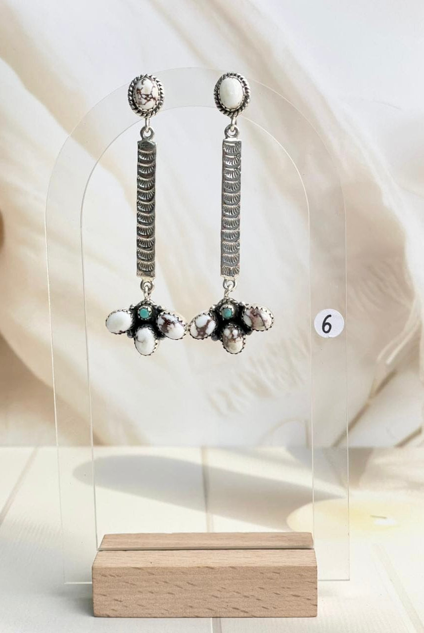 Boho Bar Stones Drop Dangle Earrings-Earrings-Krush Kandy, Women's Online Fashion Boutique Located in Phoenix, Arizona (Scottsdale Area)