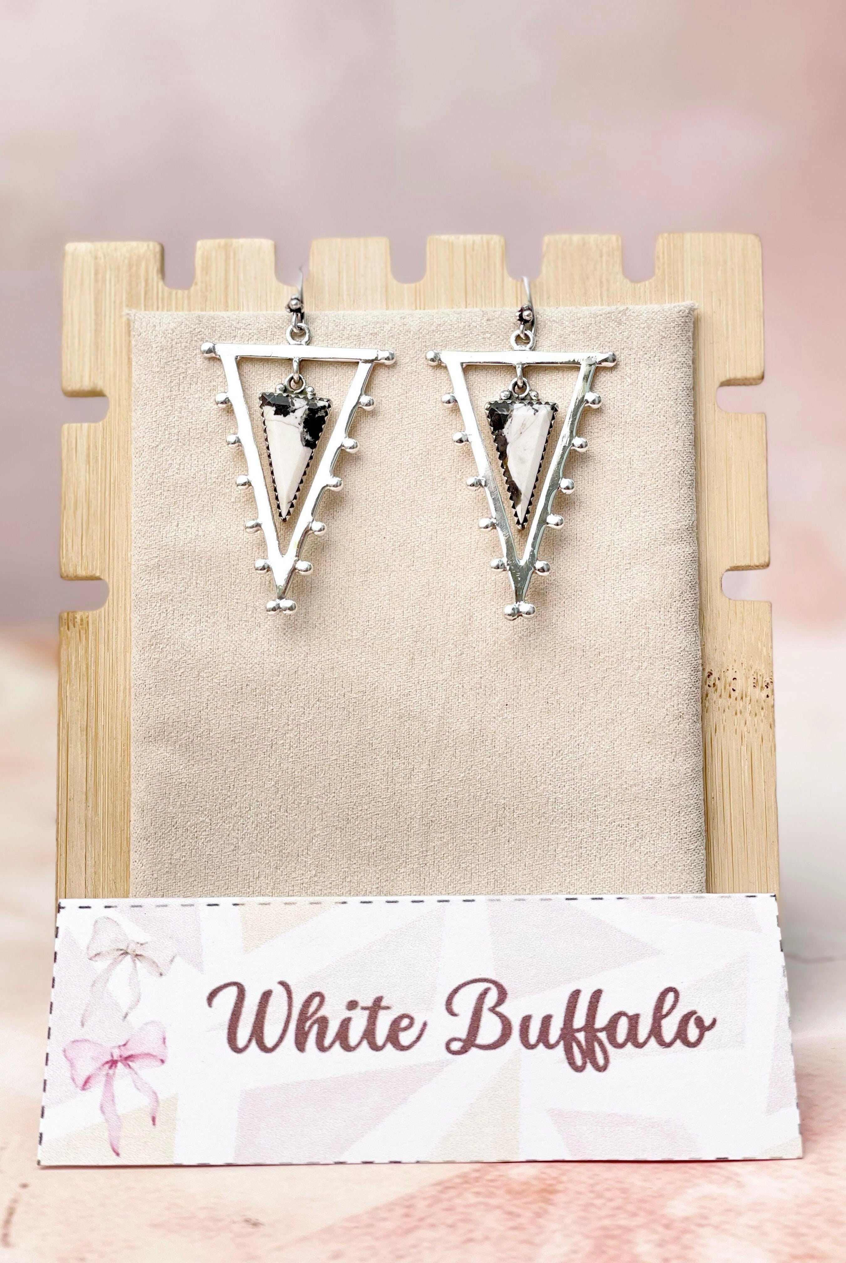 Tori's Bold Sterling Triad Stone Earrings | MADE TO ORDER-Earrings-Krush Kandy, Women's Online Fashion Boutique Located in Phoenix, Arizona (Scottsdale Area)