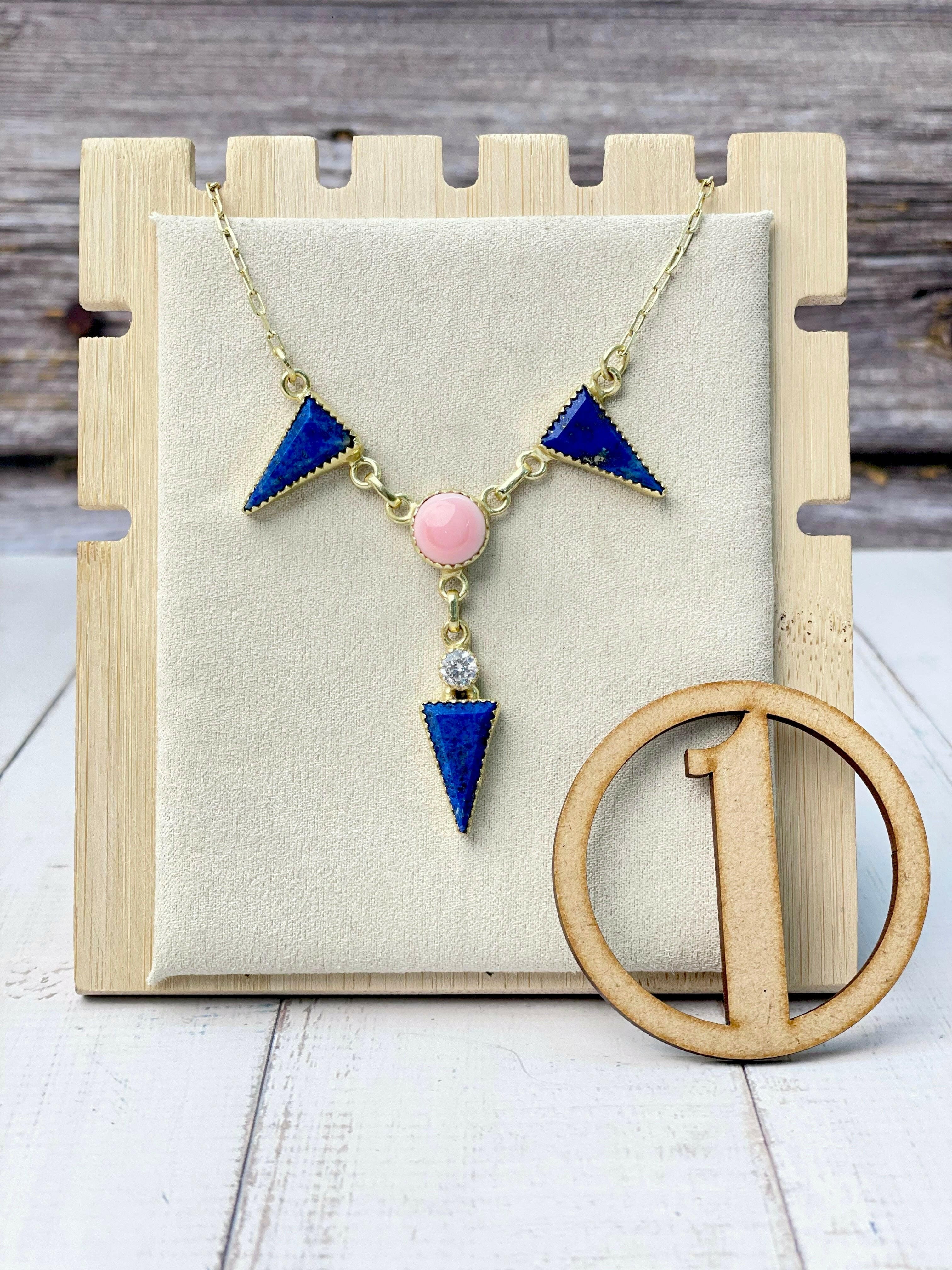 Pink Conch Desert Peaks Stone Necklaces-Necklaces-Krush Kandy, Women's Online Fashion Boutique Located in Phoenix, Arizona (Scottsdale Area)