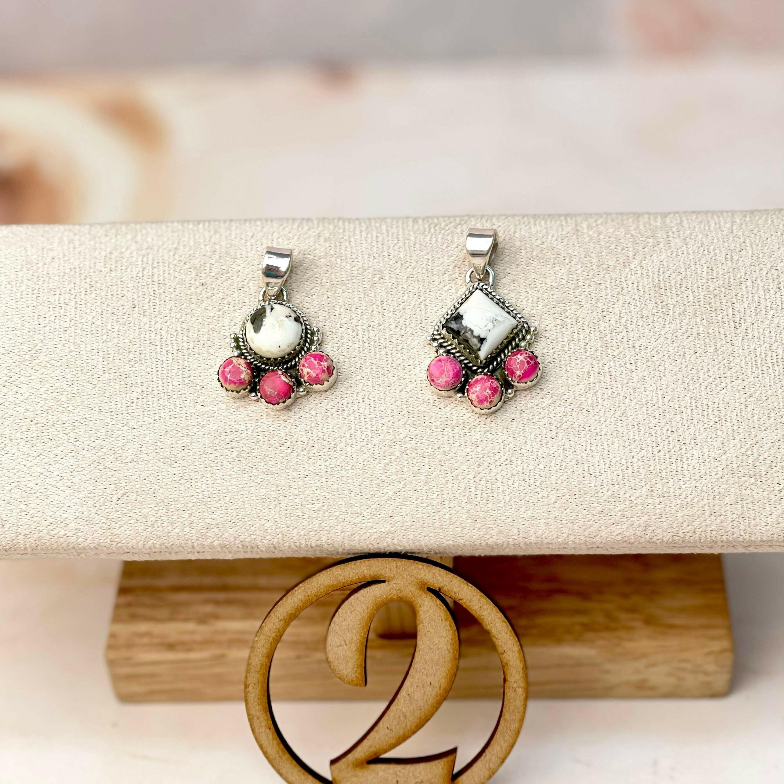 White Buffalo and Jasper Pendants-Necklaces-Krush Kandy, Women's Online Fashion Boutique Located in Phoenix, Arizona (Scottsdale Area)