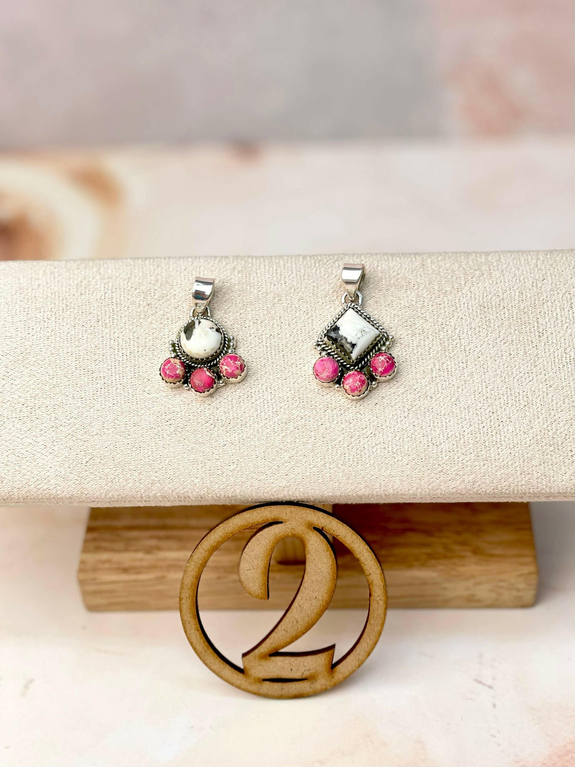 White Buffalo and Jasper Pendants-Necklaces-Krush Kandy, Women's Online Fashion Boutique Located in Phoenix, Arizona (Scottsdale Area)