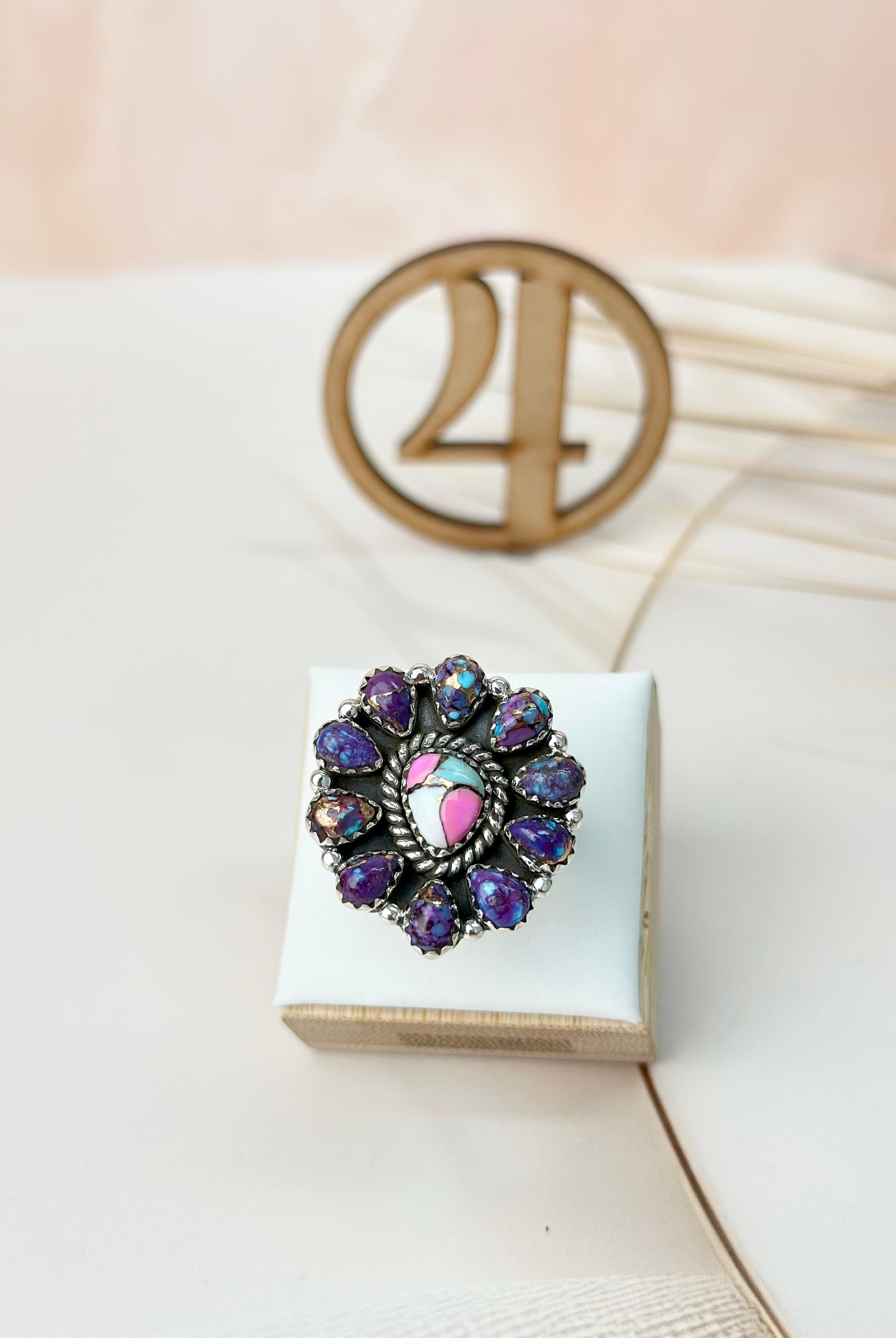 Various Multi Dahlia Ring Clusters-Rings-Krush Kandy, Women's Online Fashion Boutique Located in Phoenix, Arizona (Scottsdale Area)