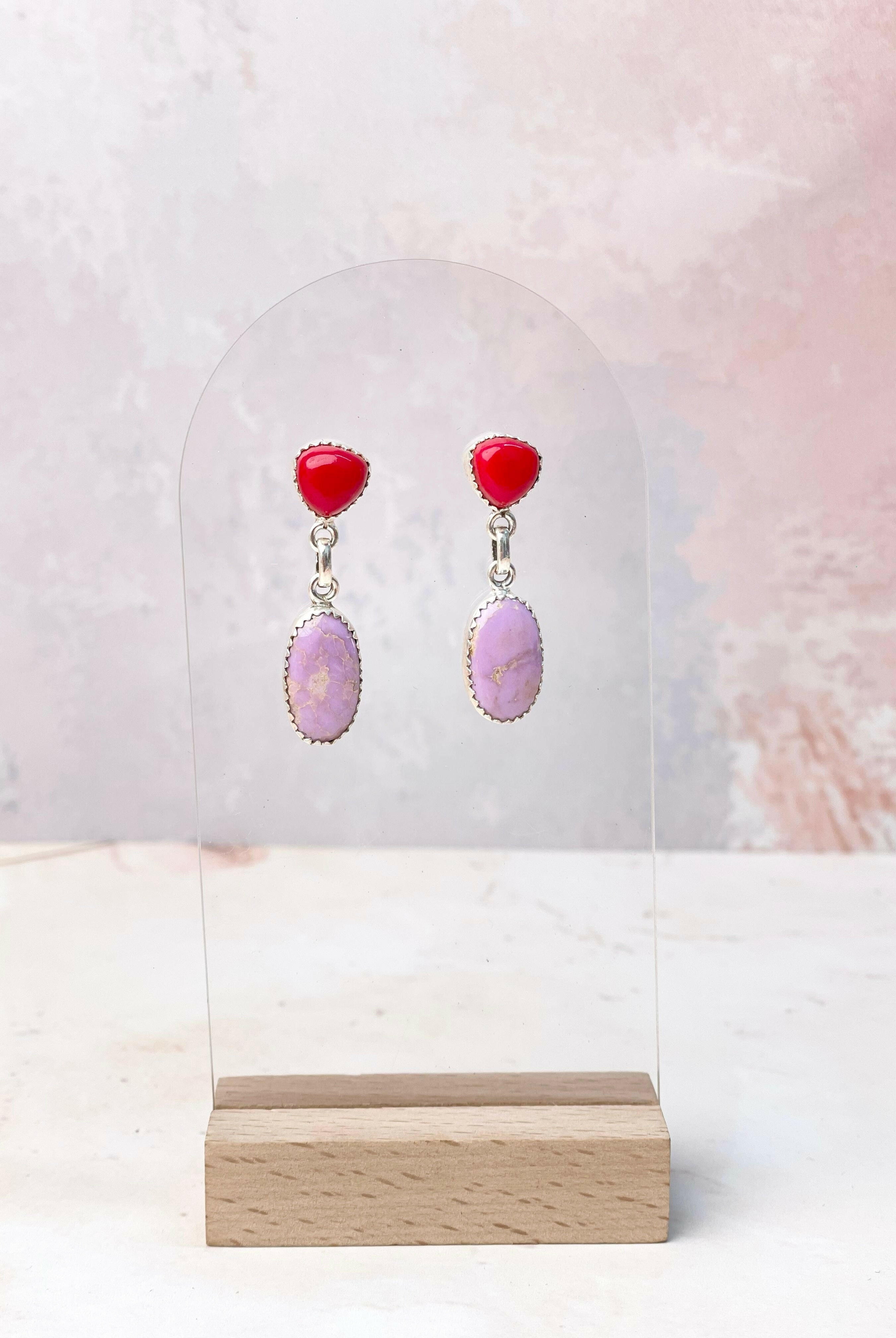 Rosarita Mixed Gem One of a Kind Earrings-Earrings-Krush Kandy, Women's Online Fashion Boutique Located in Phoenix, Arizona (Scottsdale Area)