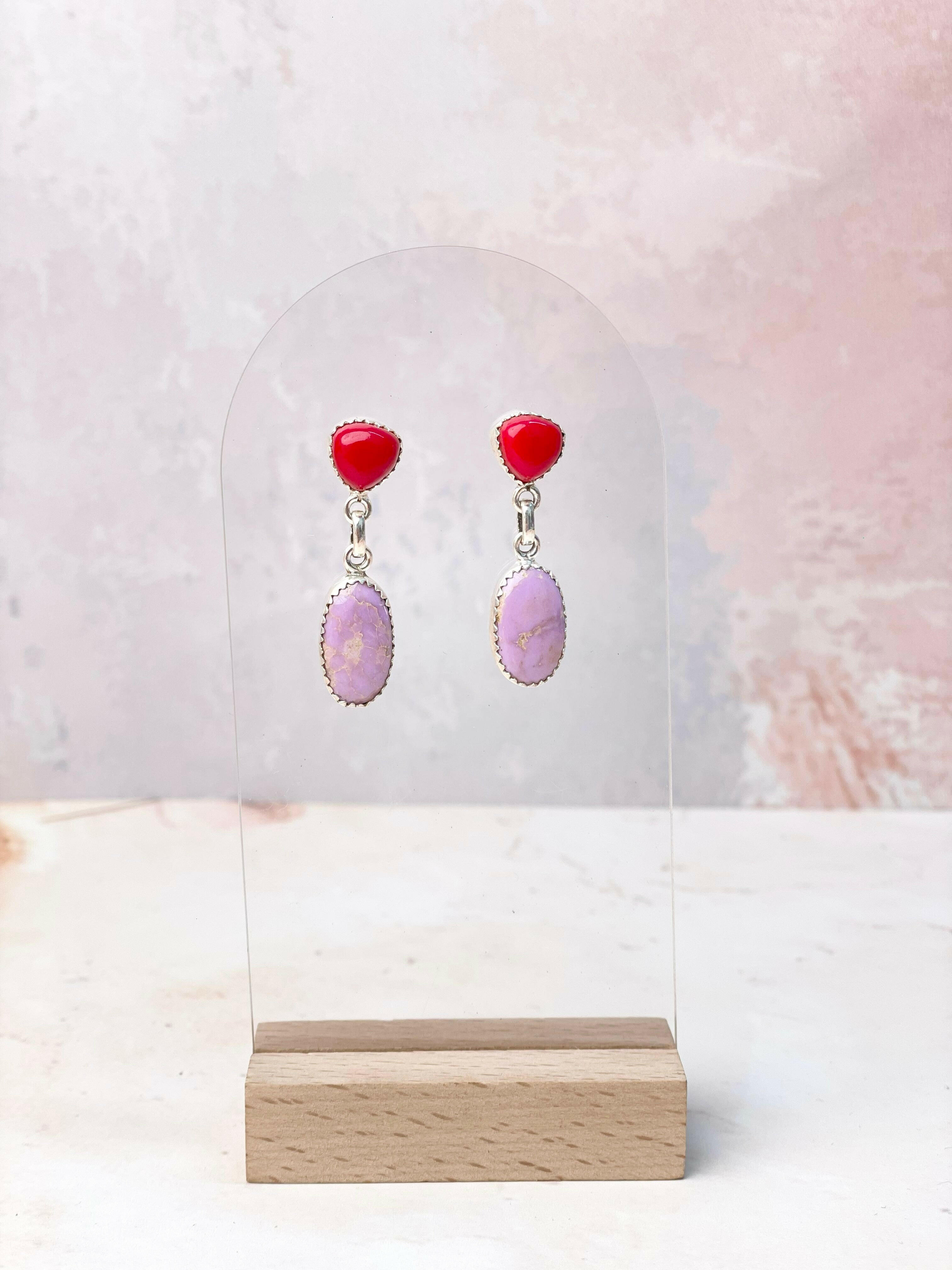 Rosarita Mixed Gem One of a Kind Earrings-Earrings-Krush Kandy, Women's Online Fashion Boutique Located in Phoenix, Arizona (Scottsdale Area)