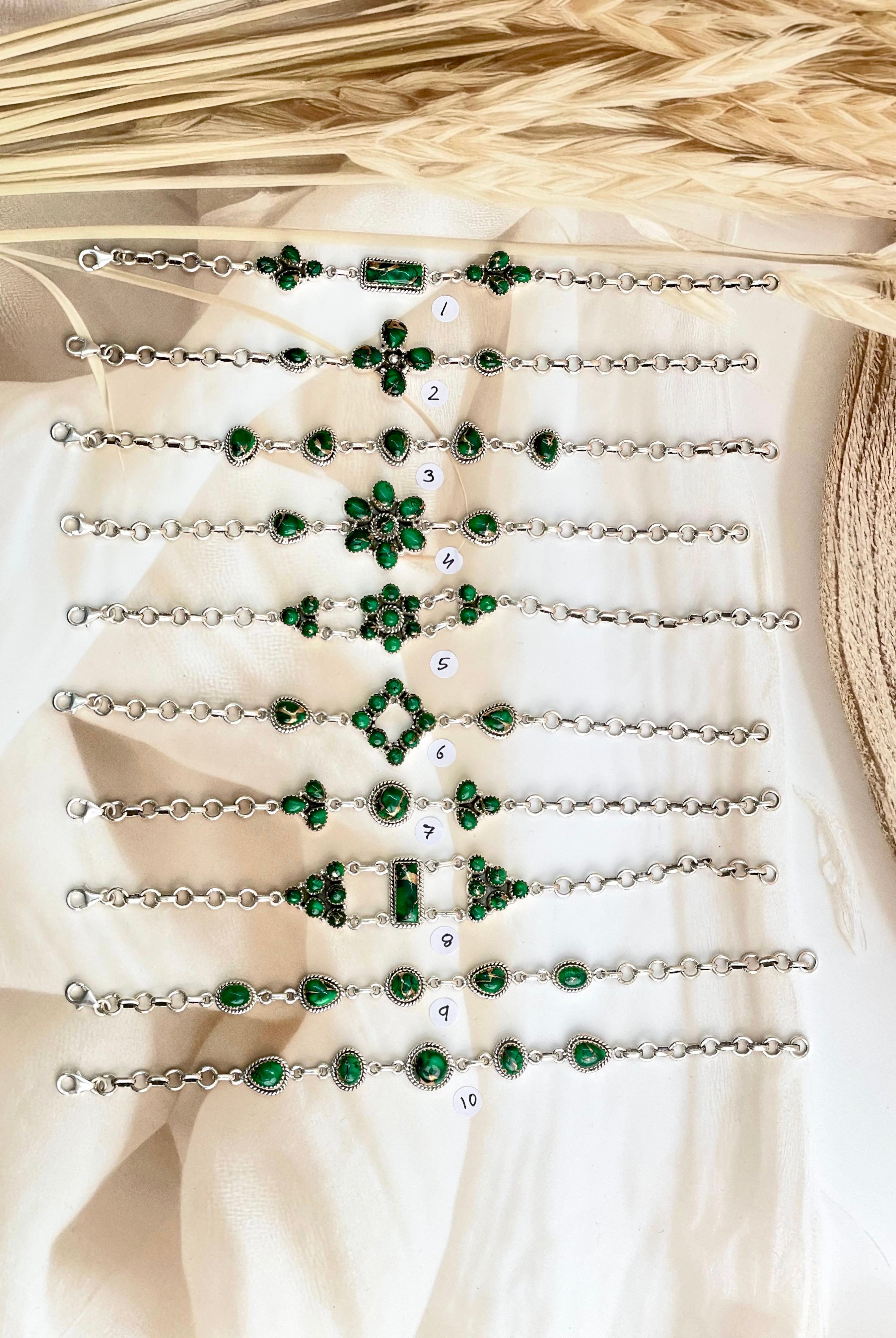 Irish Green Dahlia Bracelets sno 28-Bracelets-Krush Kandy, Women's Online Fashion Boutique Located in Phoenix, Arizona (Scottsdale Area)