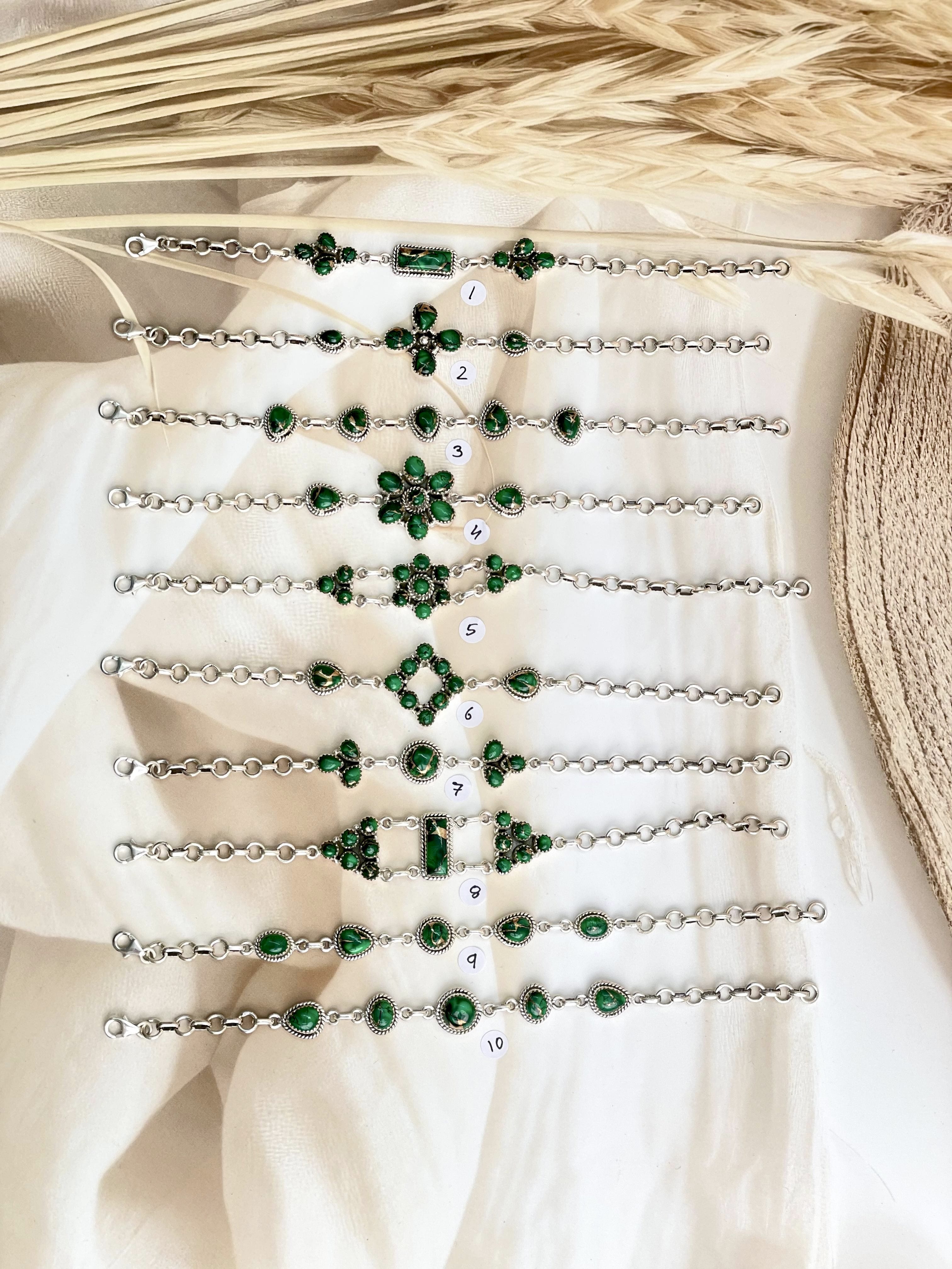 Irish Green Dahlia Bracelets sno 28-Bracelets-Krush Kandy, Women's Online Fashion Boutique Located in Phoenix, Arizona (Scottsdale Area)