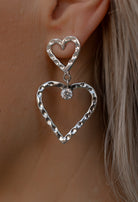 Double The Love Sterling Silver Single Stone Earrings-Earrings-Krush Kandy, Women's Online Fashion Boutique Located in Phoenix, Arizona (Scottsdale Area)