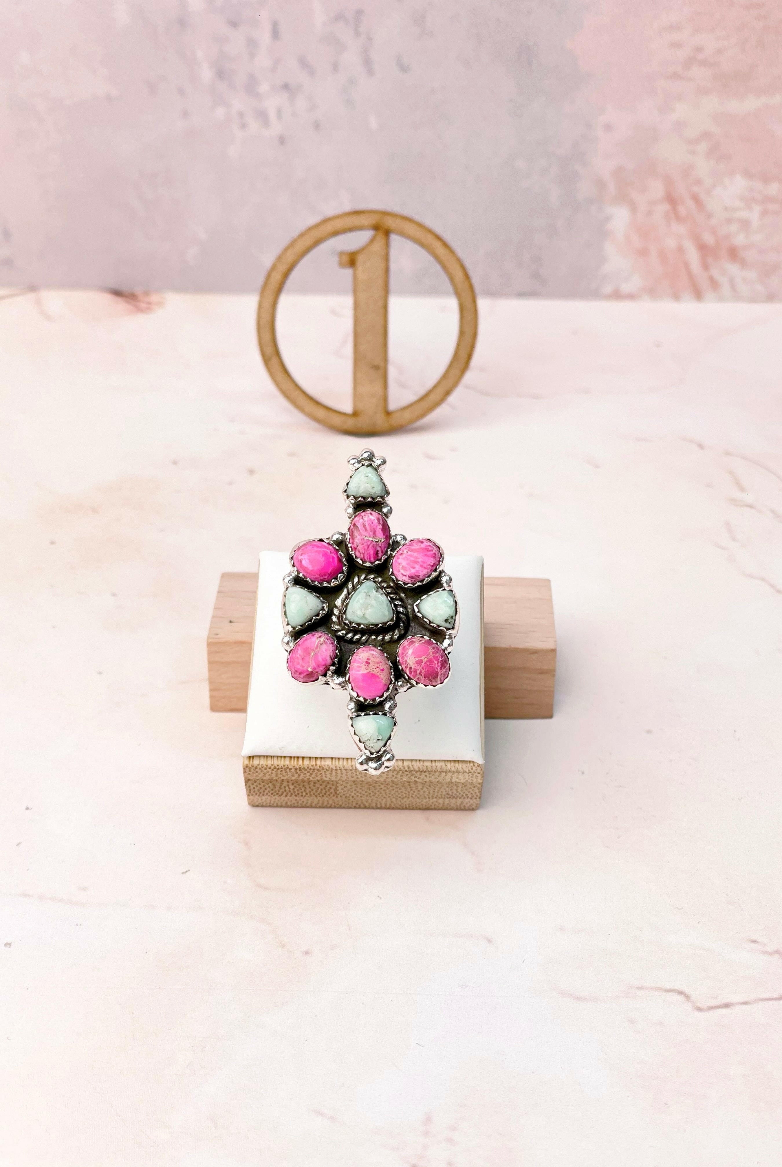 Paloma & Pink Jasper One of a Kind Rings-Rings-Krush Kandy, Women's Online Fashion Boutique Located in Phoenix, Arizona (Scottsdale Area)
