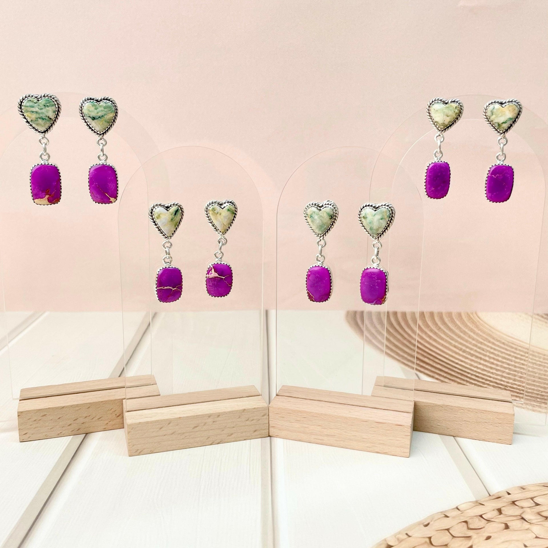 One of a Kind Desert Jasper Slab Earrings-Earrings-Krush Kandy, Women's Online Fashion Boutique Located in Phoenix, Arizona (Scottsdale Area)