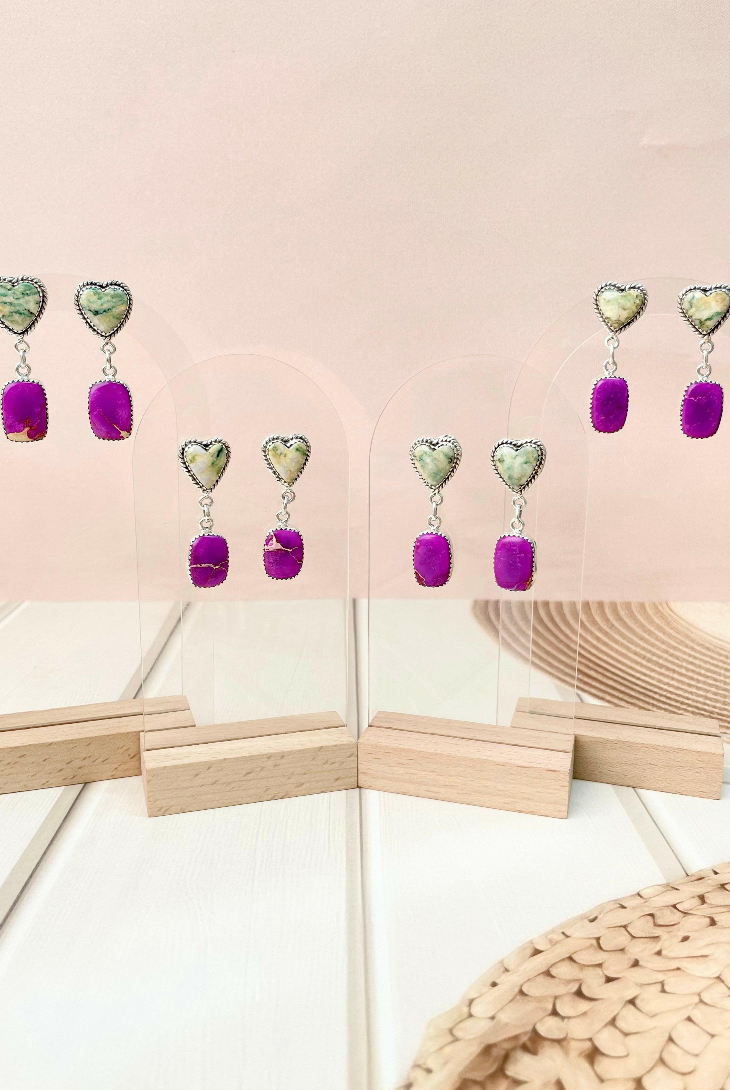 One of a Kind Desert Jasper Slab Earrings-Earrings-Krush Kandy, Women's Online Fashion Boutique Located in Phoenix, Arizona (Scottsdale Area)