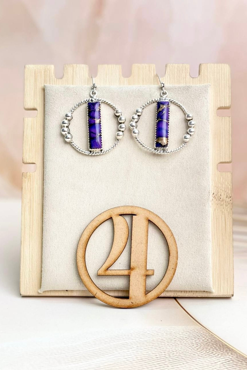 Boho Bar Balls Hoops-Earrings-Krush Kandy, Women's Online Fashion Boutique Located in Phoenix, Arizona (Scottsdale Area)