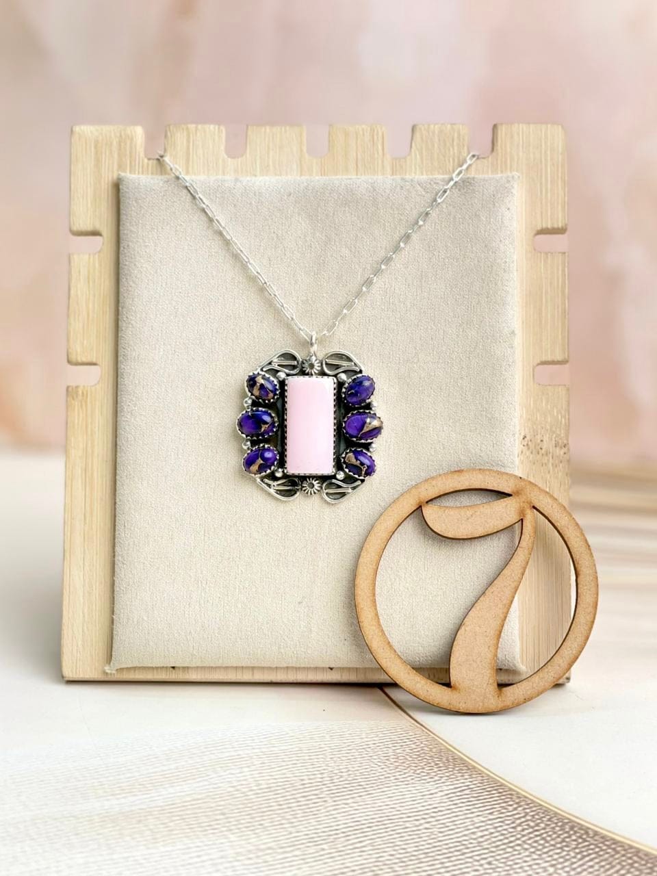 Pink Conch & Berry Dahlia Cluster Necklace-Necklaces-Krush Kandy, Women's Online Fashion Boutique Located in Phoenix, Arizona (Scottsdale Area)