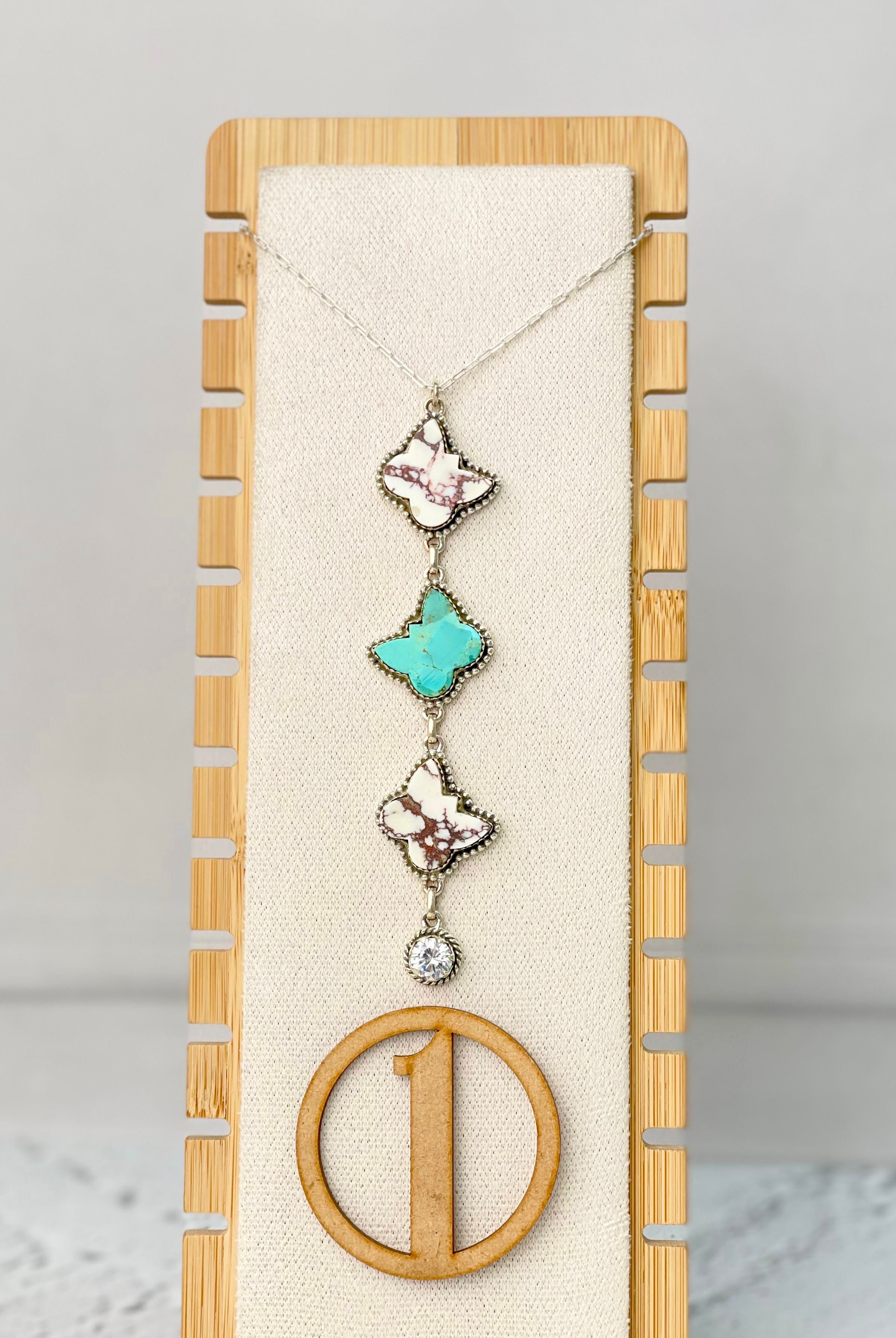 Flying Butterflies Lariat Necklace-Necklaces-Krush Kandy, Women's Online Fashion Boutique Located in Phoenix, Arizona (Scottsdale Area)