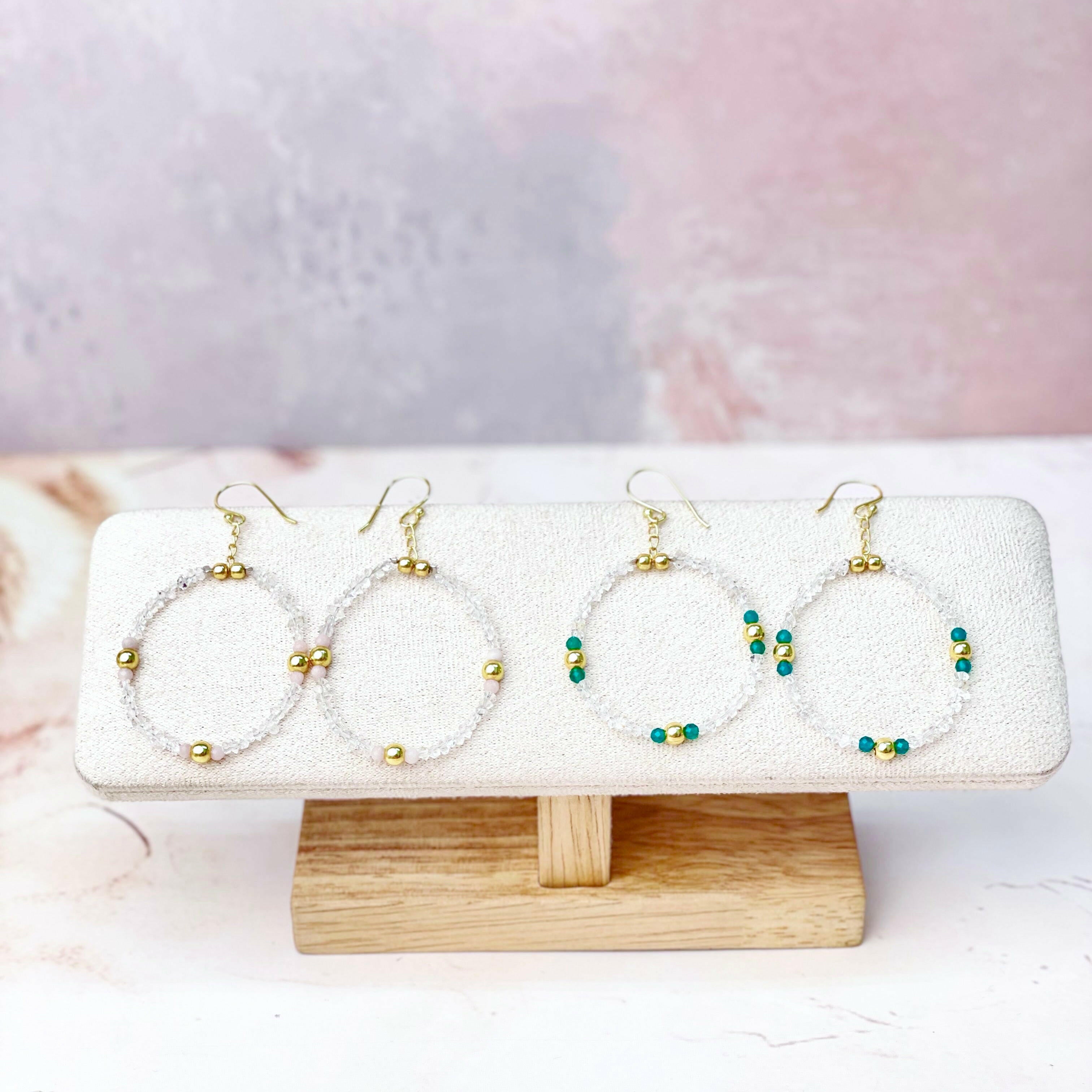 Herkimer Bling Multi Gem Oval Earrings-Earrings-Krush Kandy, Women's Online Fashion Boutique Located in Phoenix, Arizona (Scottsdale Area)