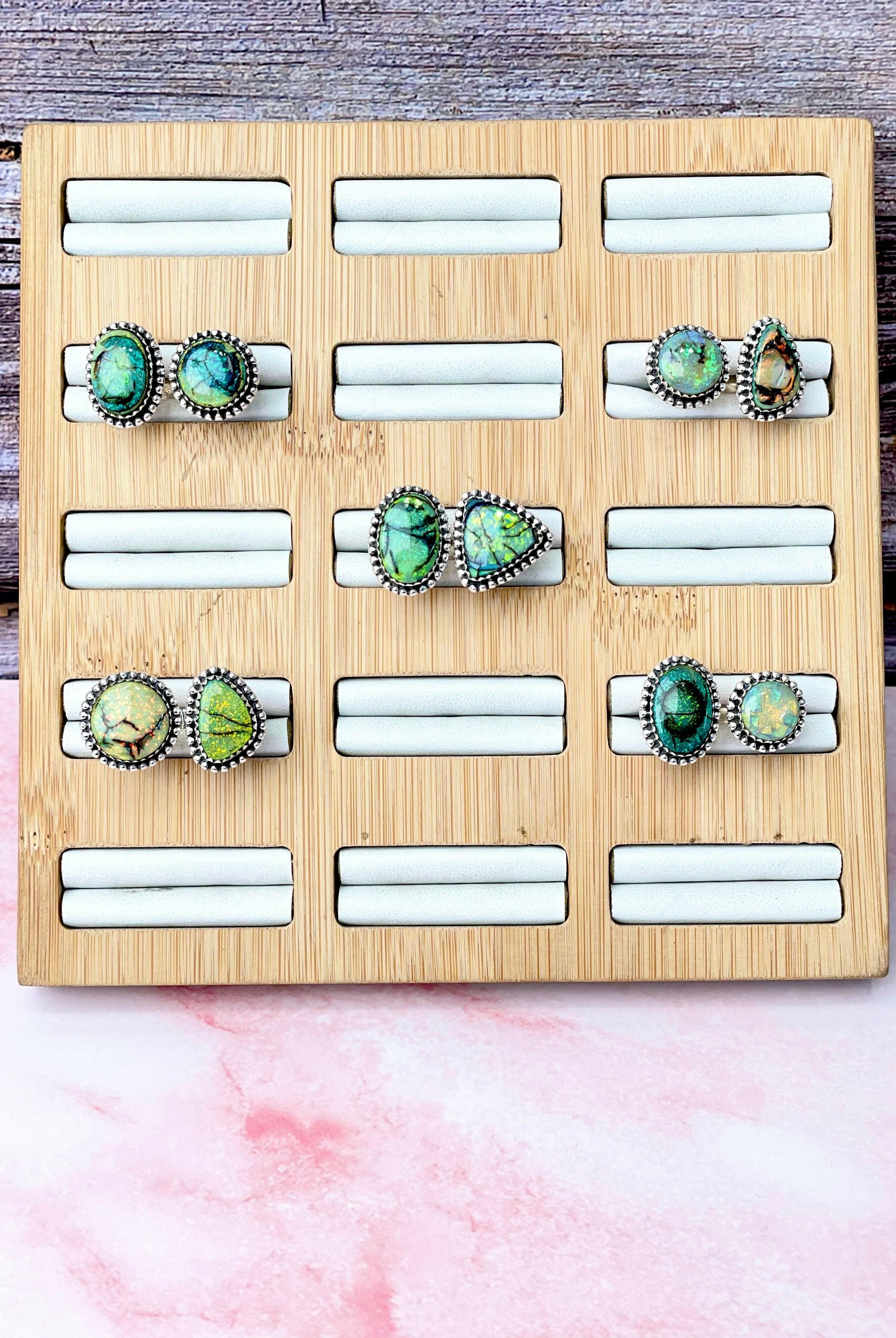 One Of A Kind Sterling Opal Floating Rings-Ring Sizers-Krush Kandy, Women's Online Fashion Boutique Located in Phoenix, Arizona (Scottsdale Area)