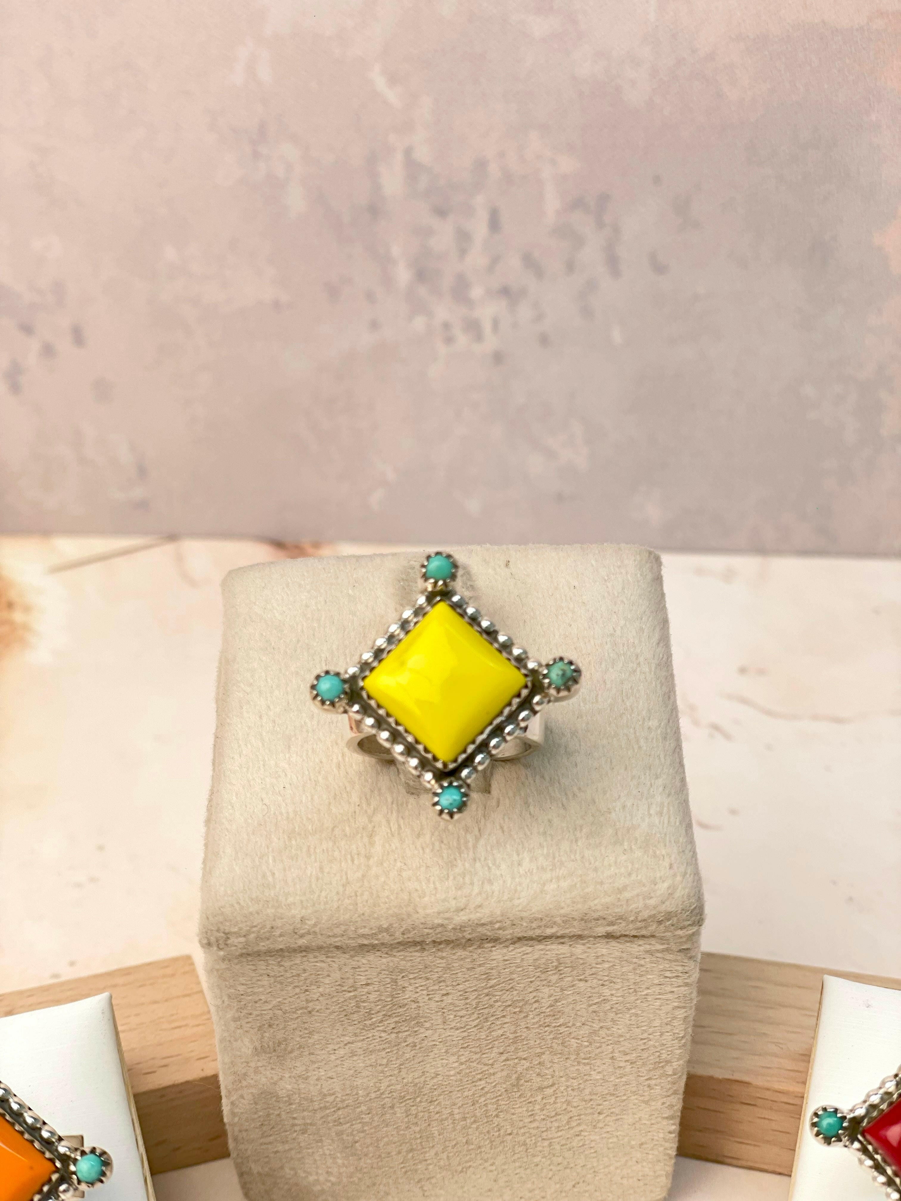 Rosarita's Geometric Slab Ring-Rings-Krush Kandy, Women's Online Fashion Boutique Located in Phoenix, Arizona (Scottsdale Area)