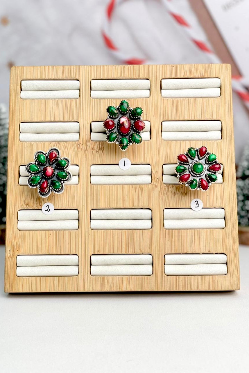 Perfect Holiday Dahlia Stone Cluster Ring-Rings-Krush Kandy, Women's Online Fashion Boutique Located in Phoenix, Arizona (Scottsdale Area)