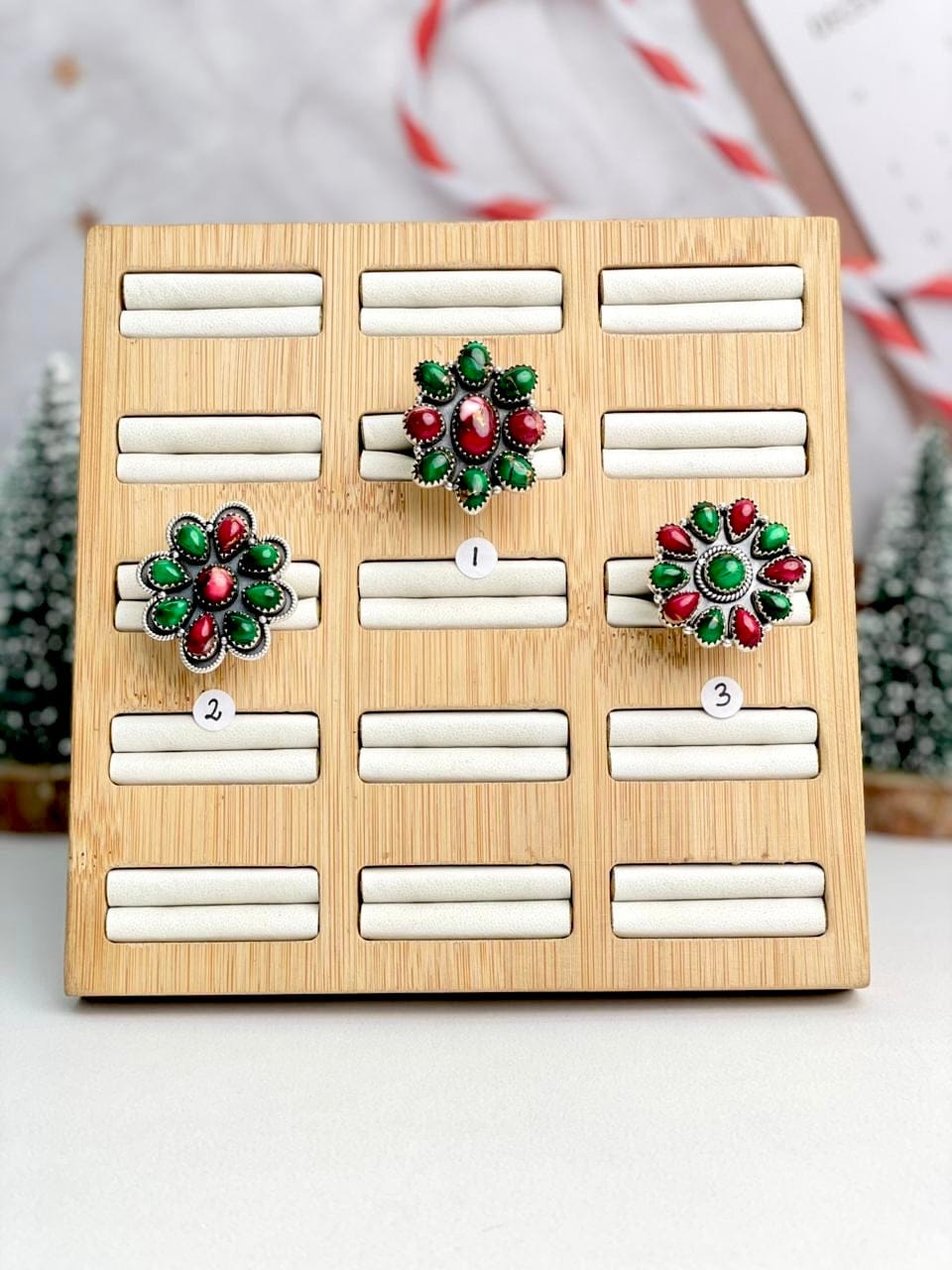 Perfect Holiday Dahlia Stone Cluster Ring-Rings-Krush Kandy, Women's Online Fashion Boutique Located in Phoenix, Arizona (Scottsdale Area)