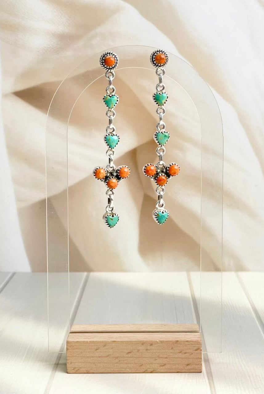 Boho Long Heart Dangle Earrings-Earrings-Krush Kandy, Women's Online Fashion Boutique Located in Phoenix, Arizona (Scottsdale Area)