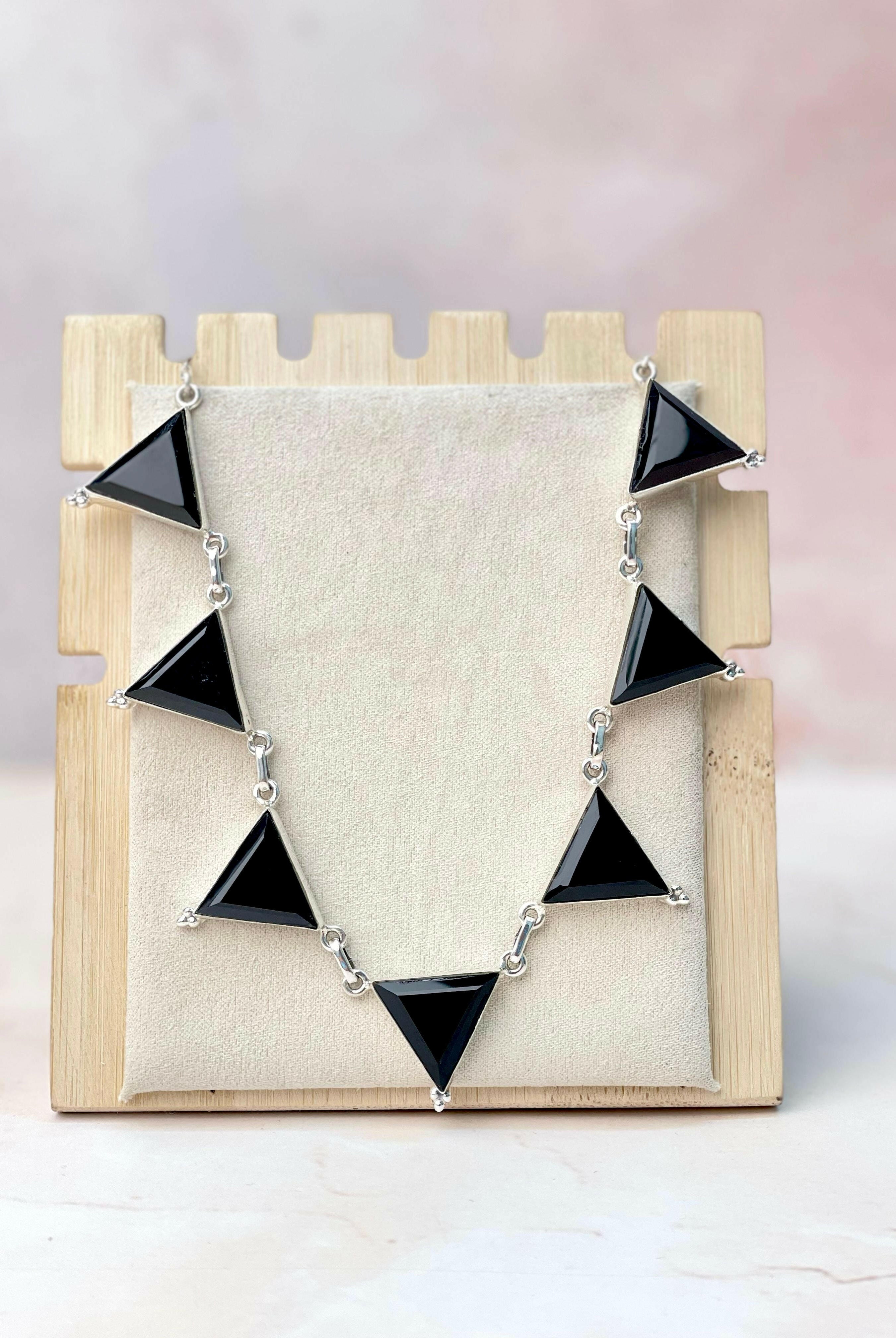 Tiffany's Triangle Necklace-Necklaces-Krush Kandy, Women's Online Fashion Boutique Located in Phoenix, Arizona (Scottsdale Area)