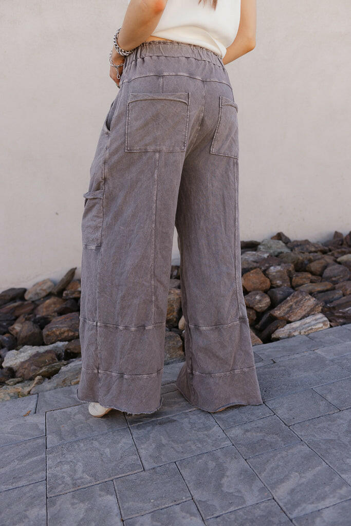 Seaside Breeze Mineral Wash Wide Leg Cropped Pants-Bottoms-Krush Kandy, Women's Online Fashion Boutique Located in Phoenix, Arizona (Scottsdale Area)
