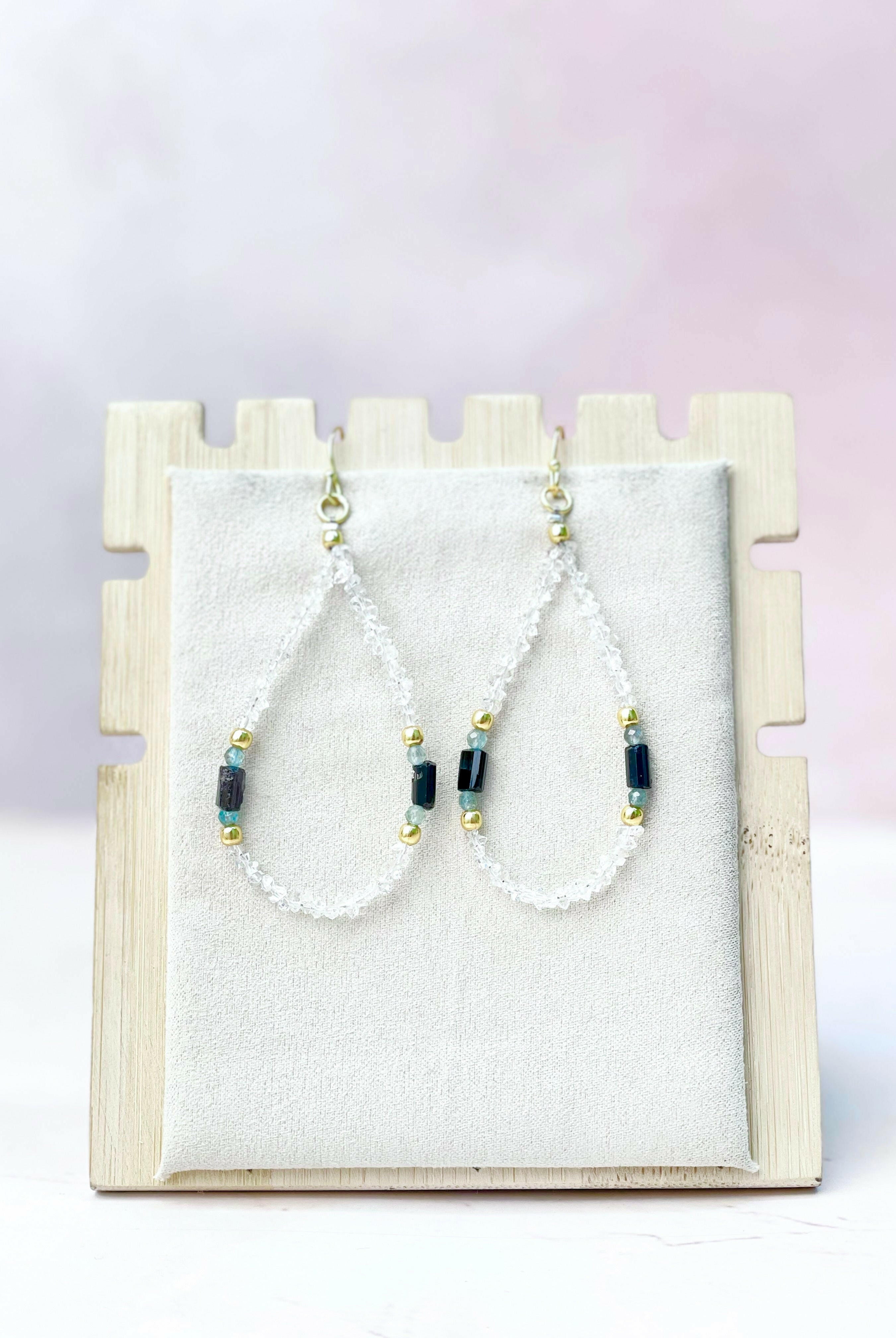 Herkimer Bling Multi Gem Earrings-Earrings-Krush Kandy, Women's Online Fashion Boutique Located in Phoenix, Arizona (Scottsdale Area)