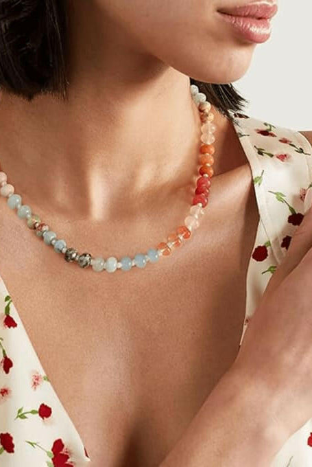 Minimalist Multi Color Beaded Necklace-Necklaces-Krush Kandy, Women's Online Fashion Boutique Located in Phoenix, Arizona (Scottsdale Area)