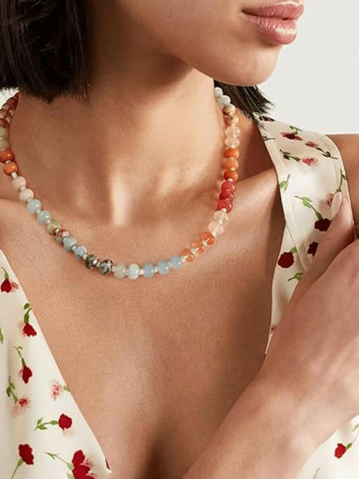 Minimalist Multi Color Beaded Necklace-Necklaces-Krush Kandy, Women's Online Fashion Boutique Located in Phoenix, Arizona (Scottsdale Area)