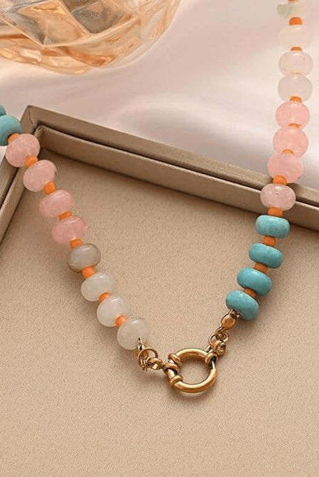 Summertime Vibe Beaded Minimalist Necklace-Necklaces-Krush Kandy, Women's Online Fashion Boutique Located in Phoenix, Arizona (Scottsdale Area)
