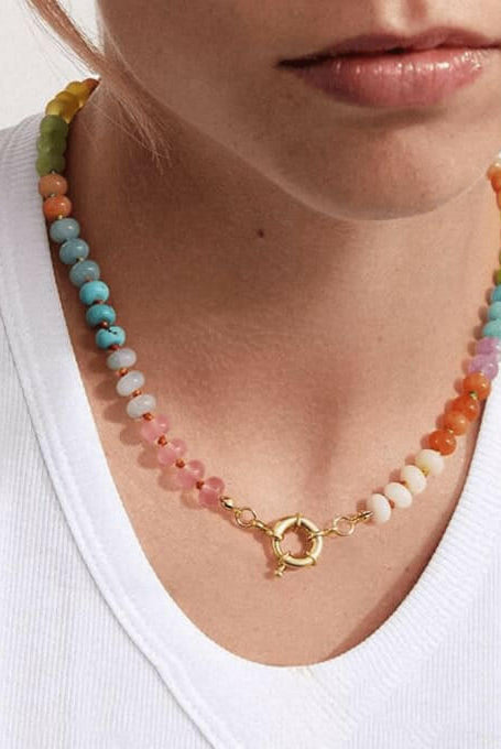 Sunset Serenade Beaded Minimalist Necklace-Necklaces-Krush Kandy, Women's Online Fashion Boutique Located in Phoenix, Arizona (Scottsdale Area)