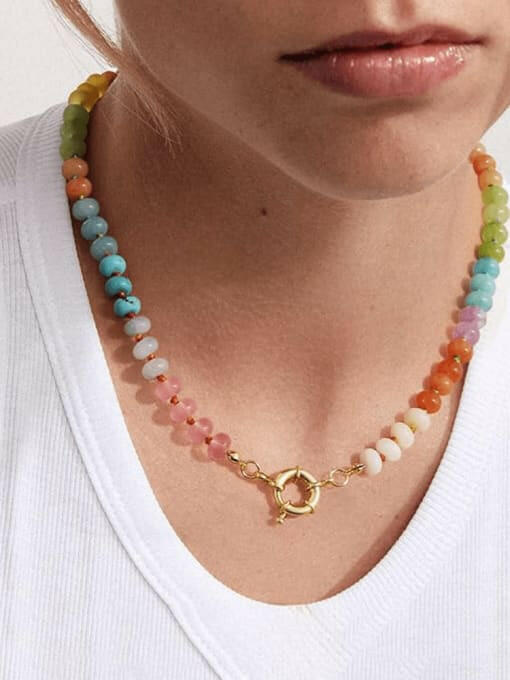 Sunset Serenade Beaded Minimalist Necklace-Necklaces-Krush Kandy, Women's Online Fashion Boutique Located in Phoenix, Arizona (Scottsdale Area)