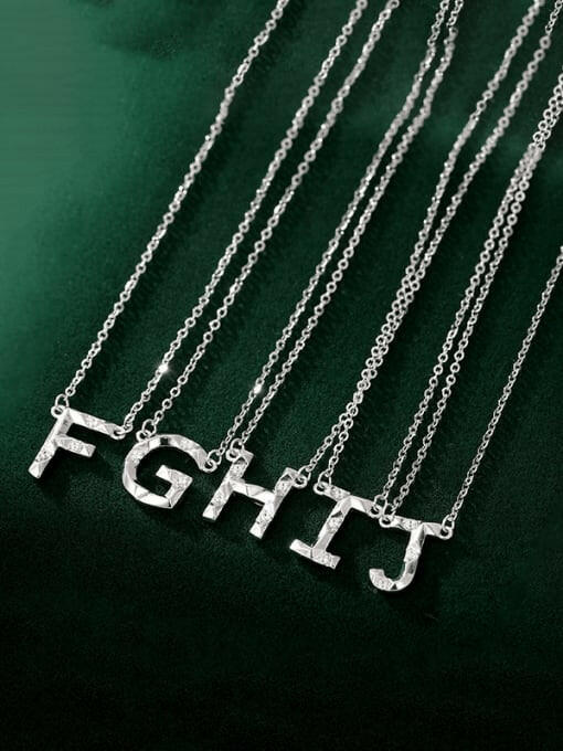 Sterling Silver Letter Minimalist Necklace-Necklaces-Krush Kandy, Women's Online Fashion Boutique Located in Phoenix, Arizona (Scottsdale Area)
