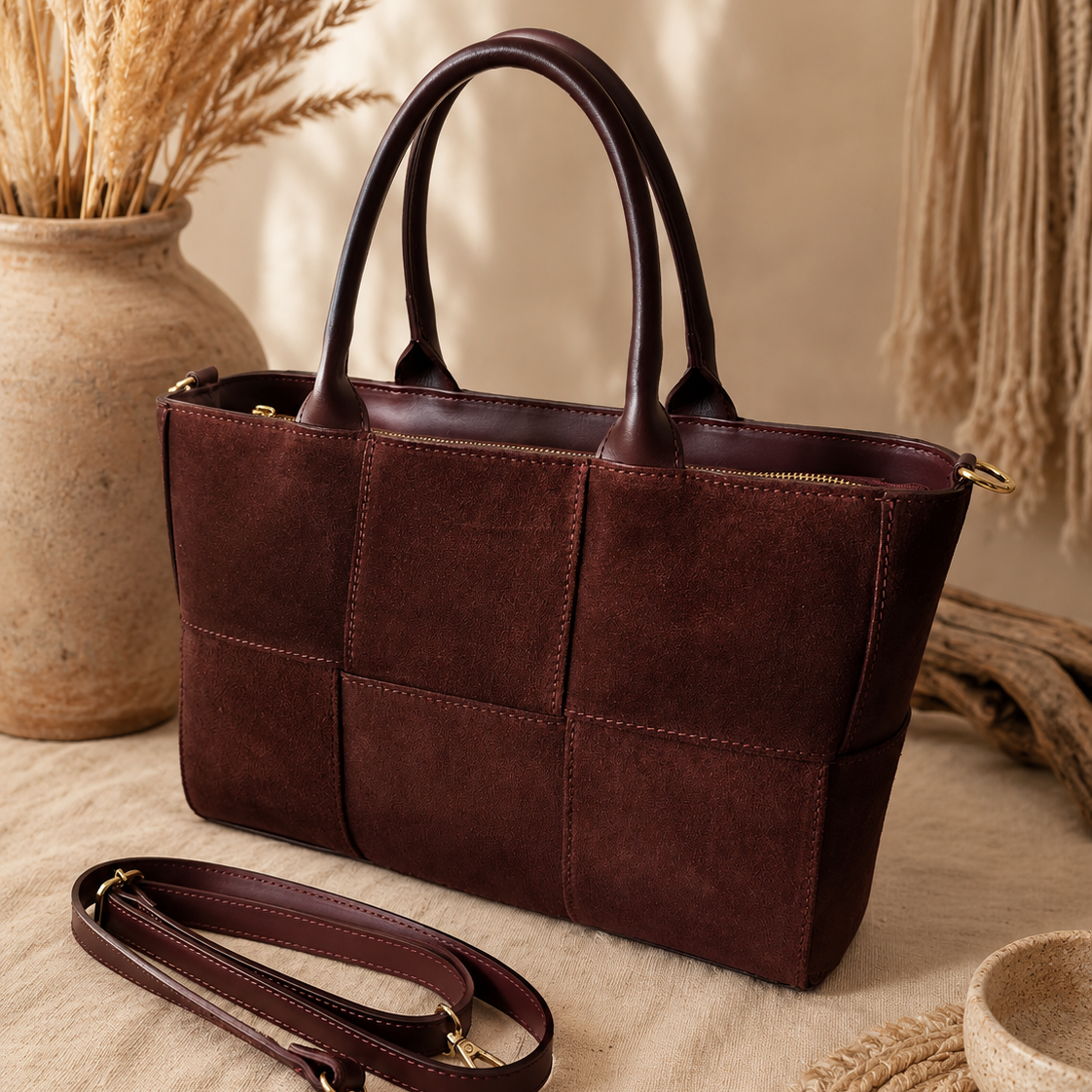Borsa Grande in Camoscio Amanda