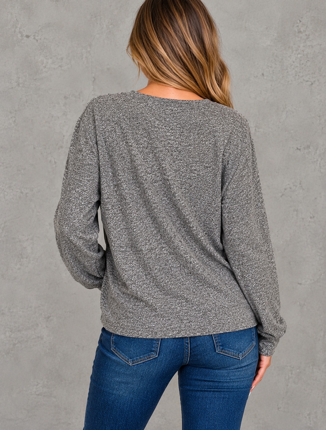Brunette in Gray Knit and Jeans.png