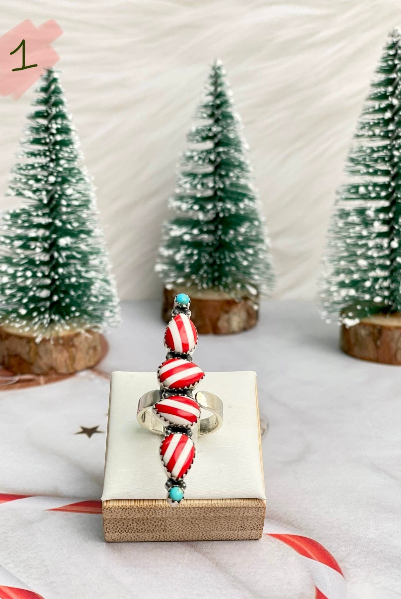 Holly Jolly Red & White Christmas Rings-Rings-Krush Kandy, Women's Online Fashion Boutique Located in Phoenix, Arizona (Scottsdale Area)