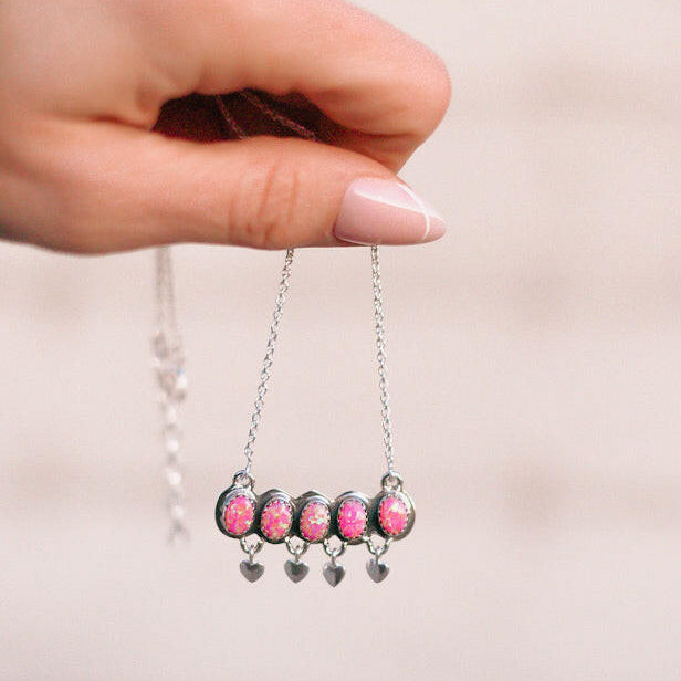 Heart's Desire Stone Necklace-Chain Necklaces-Krush Kandy, Women's Online Fashion Boutique Located in Phoenix, Arizona (Scottsdale Area)