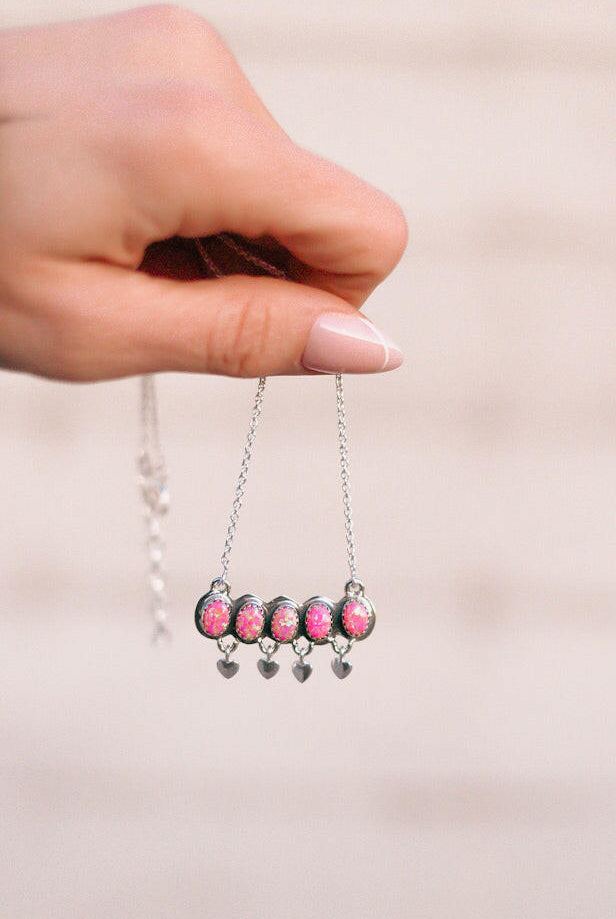 Heart's Desire Stone Necklace-Chain Necklaces-Krush Kandy, Women's Online Fashion Boutique Located in Phoenix, Arizona (Scottsdale Area)