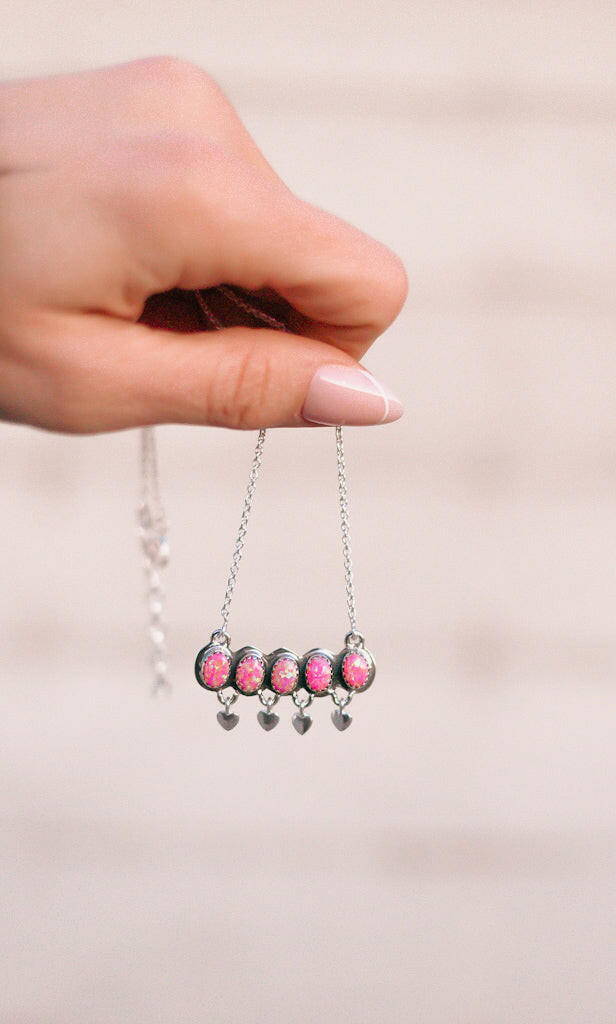 Heart's Desire Stone Necklace-Chain Necklaces-Krush Kandy, Women's Online Fashion Boutique Located in Phoenix, Arizona (Scottsdale Area)