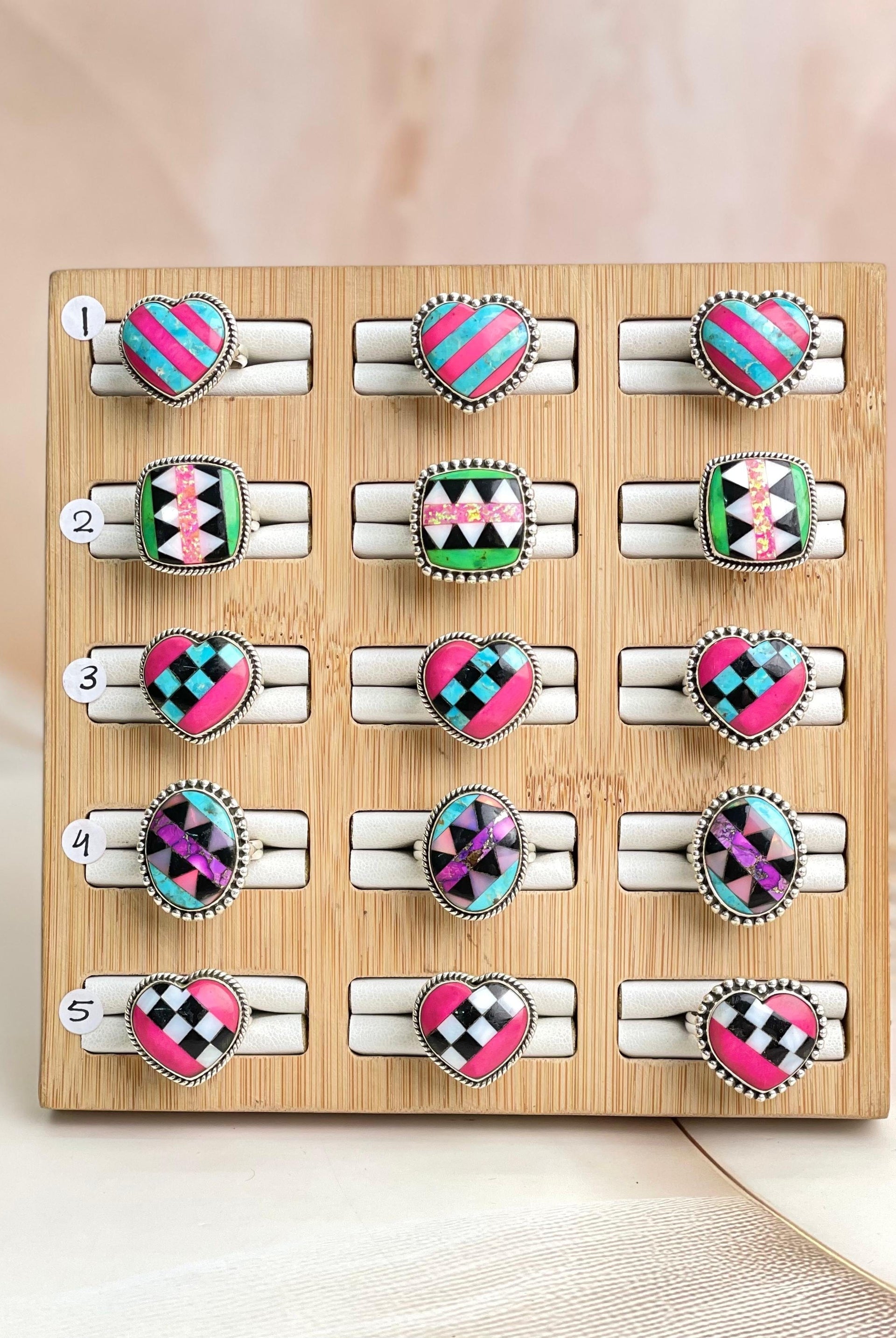 Multi Checkered Surprise Slab Ring-Rings-Krush Kandy, Women's Online Fashion Boutique Located in Phoenix, Arizona (Scottsdale Area)