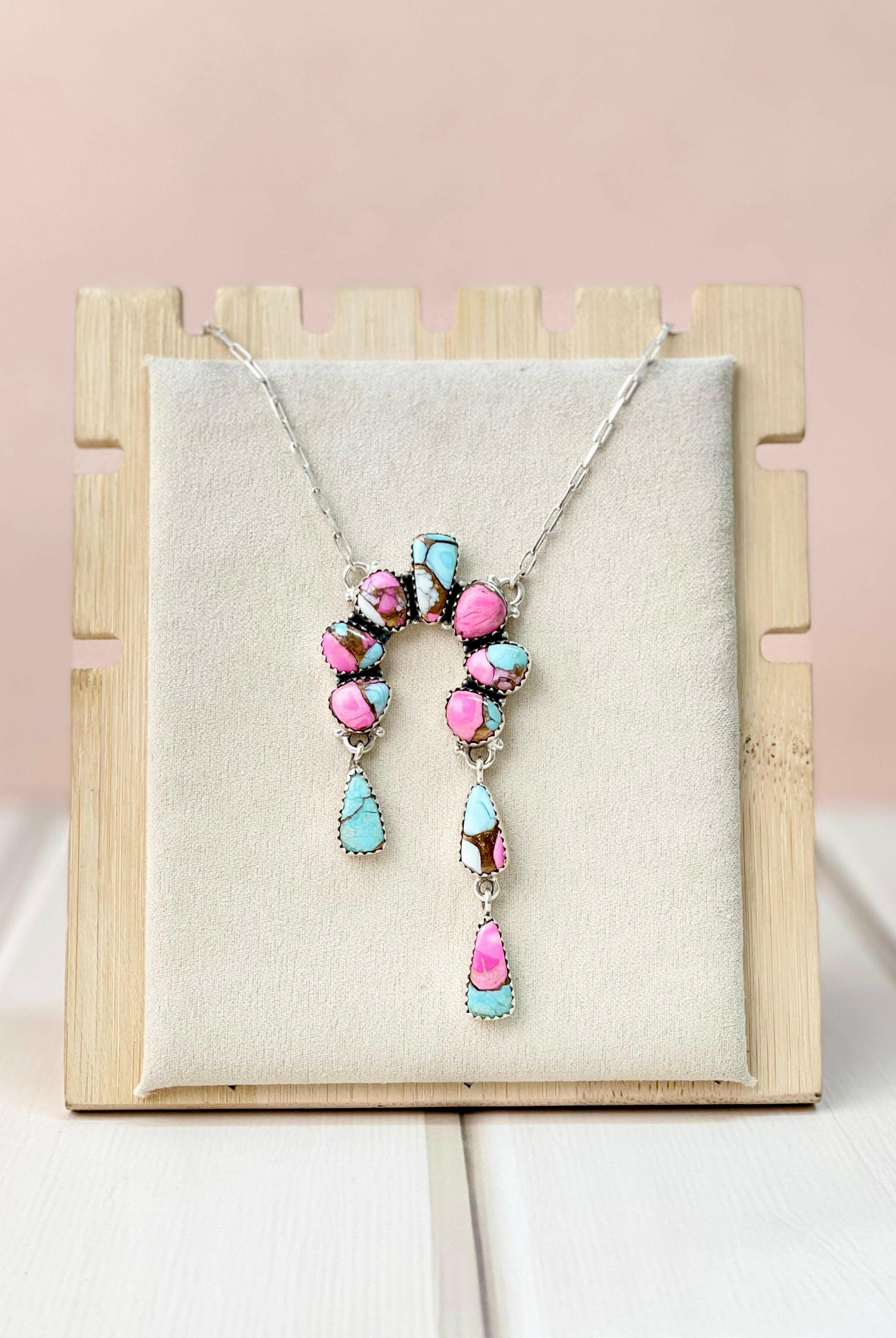 Cotton Candy Statement Naja Chain Pendant-Necklaces-Krush Kandy, Women's Online Fashion Boutique Located in Phoenix, Arizona (Scottsdale Area)