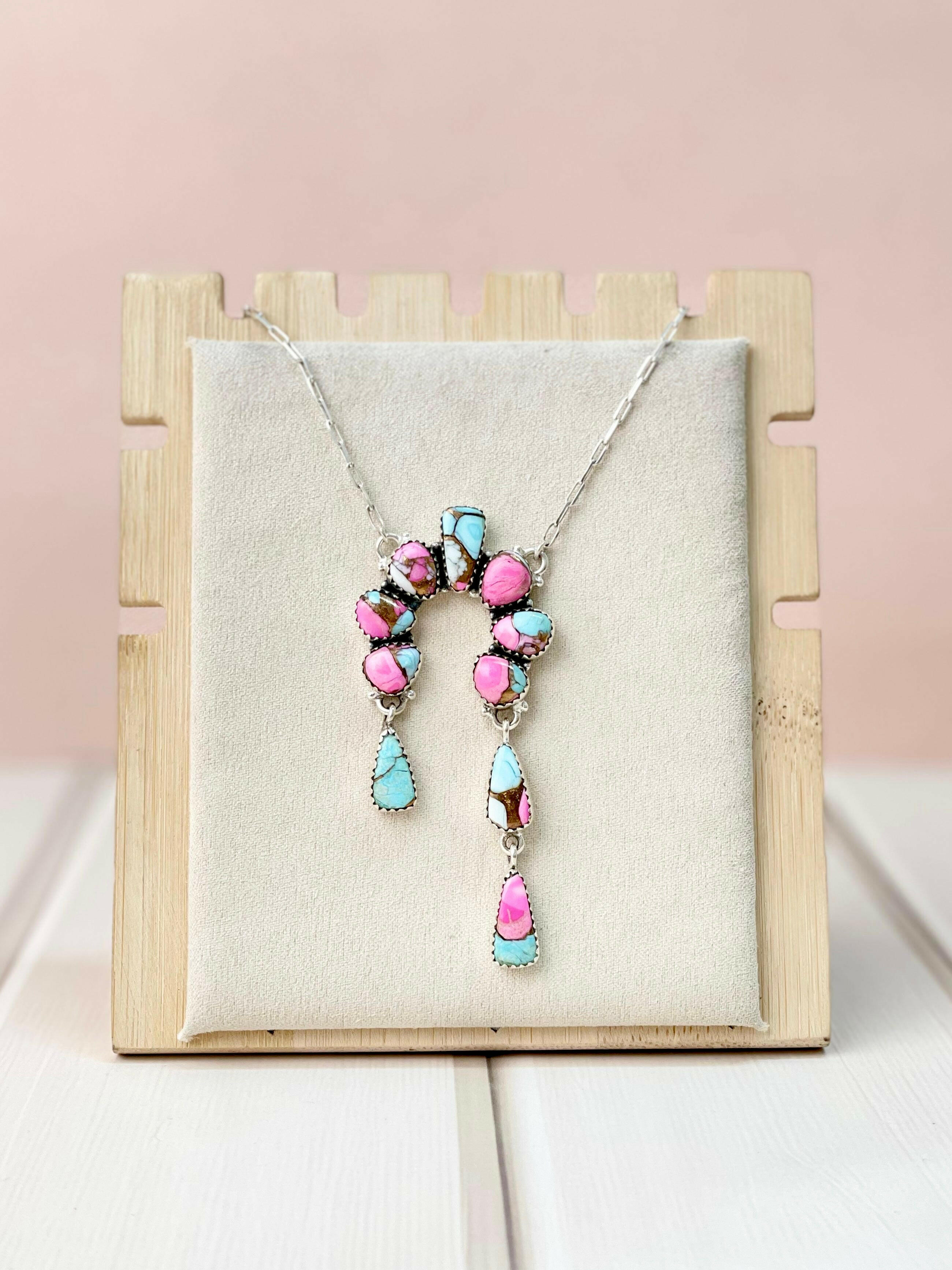 Cotton Candy Statement Naja Chain Pendant-Necklaces-Krush Kandy, Women's Online Fashion Boutique Located in Phoenix, Arizona (Scottsdale Area)