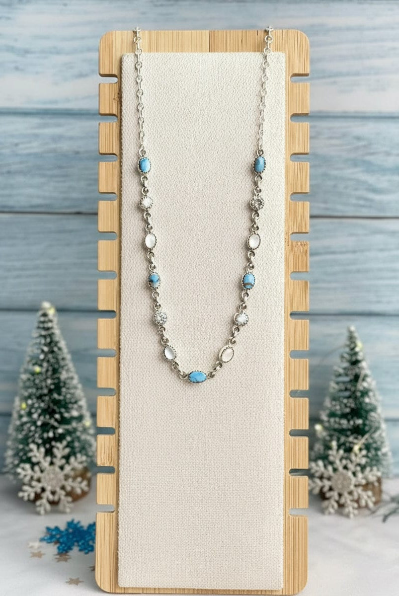 Winter Frost Golden Hills Line Necklace-Necklaces-Krush Kandy, Women's Online Fashion Boutique Located in Phoenix, Arizona (Scottsdale Area)