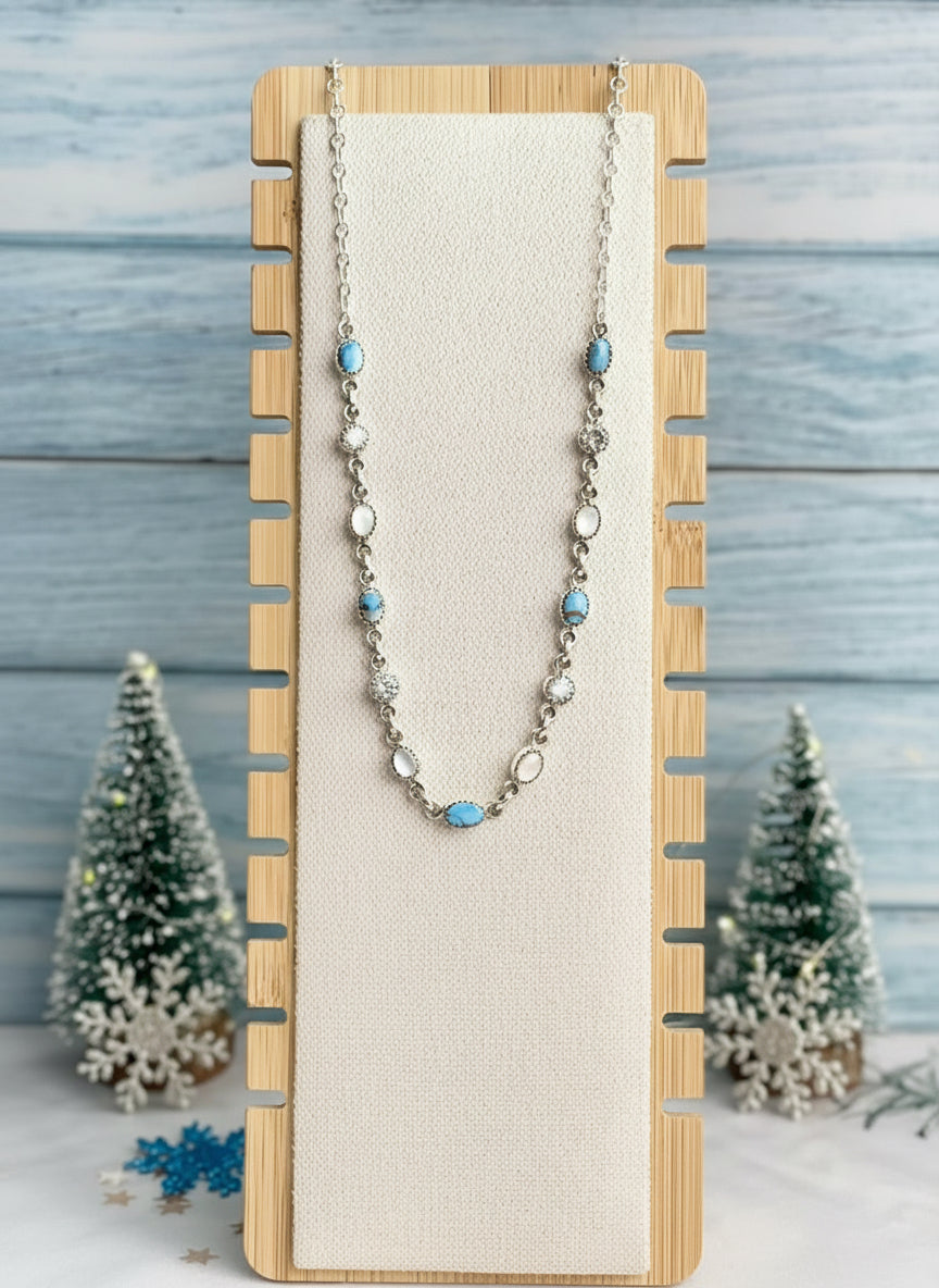Winter Frost Golden Hills Line Necklace-Necklaces-Krush Kandy, Women's Online Fashion Boutique Located in Phoenix, Arizona (Scottsdale Area)