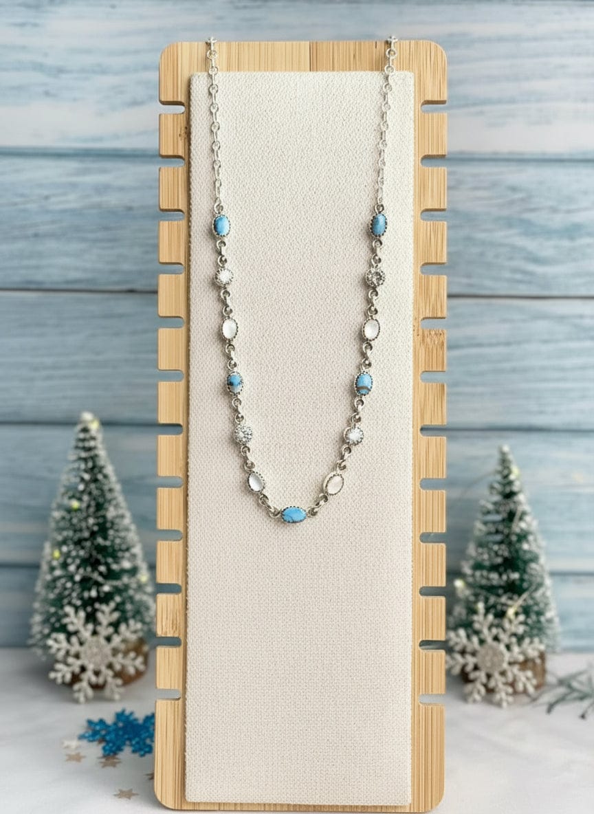 Winter Frost Golden Hills Line Necklace-Necklaces-Krush Kandy, Women's Online Fashion Boutique Located in Phoenix, Arizona (Scottsdale Area)