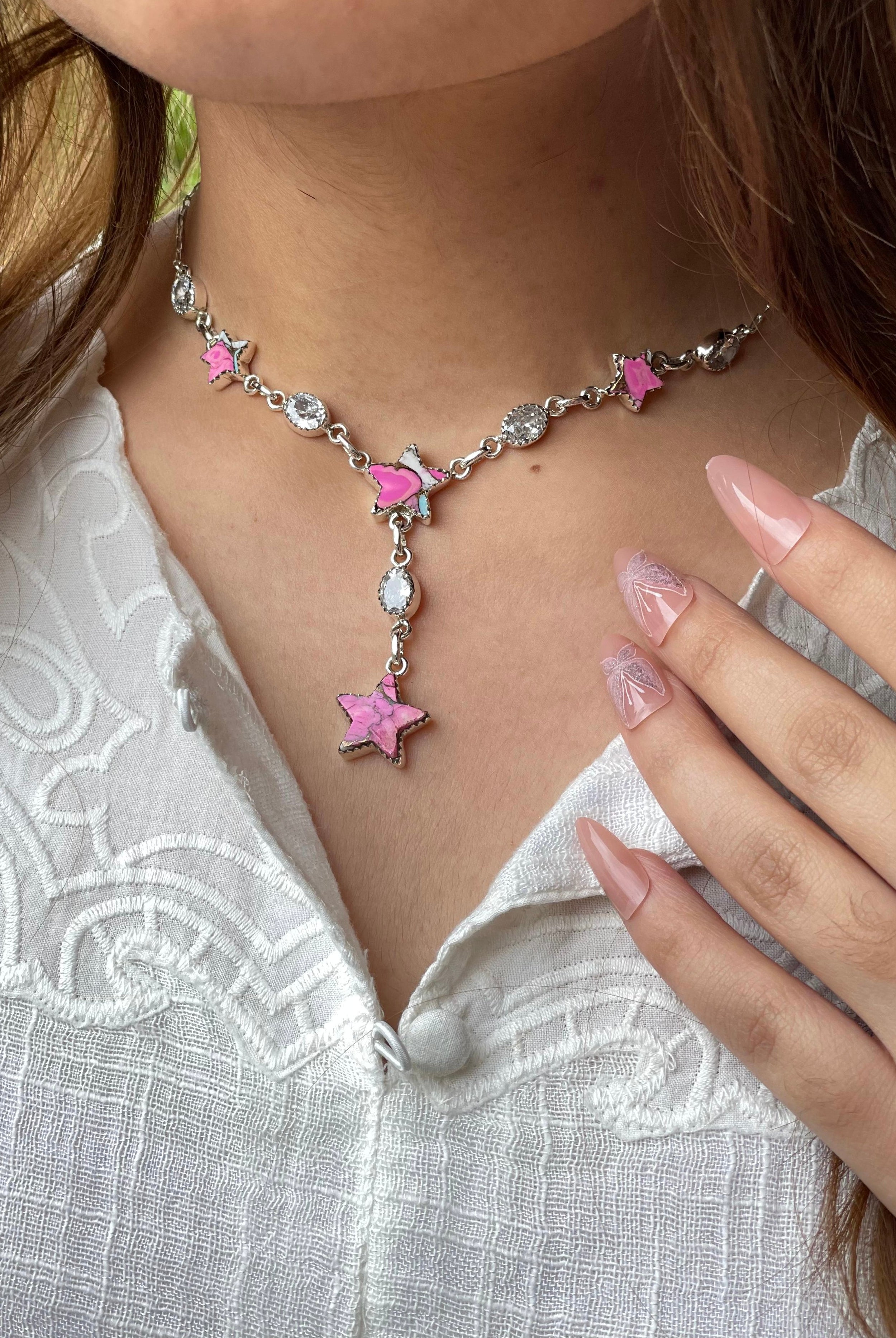 Cotton Candy Statement Necklace Bno. 17-Necklaces-Krush Kandy, Women's Online Fashion Boutique Located in Phoenix, Arizona (Scottsdale Area)