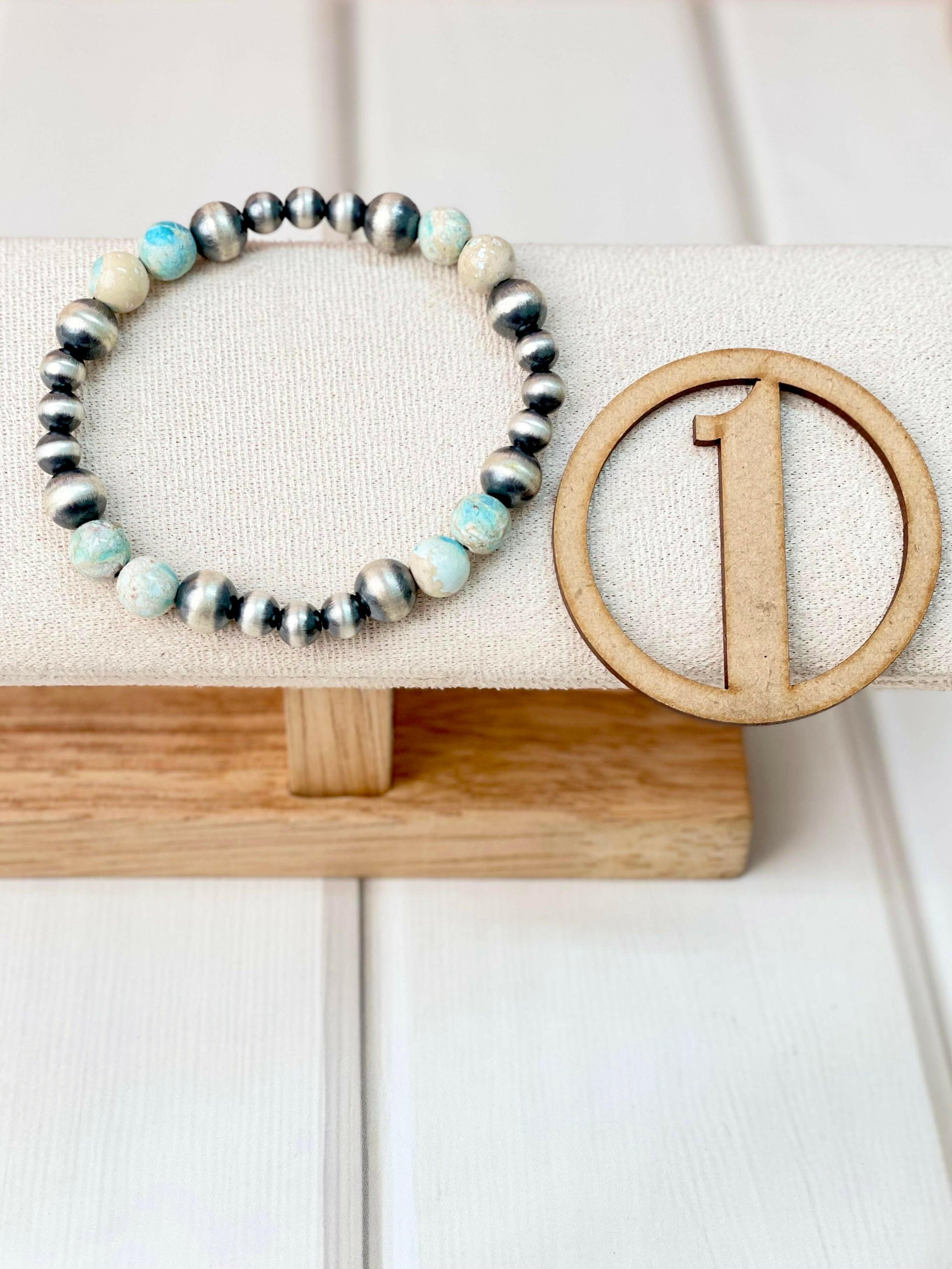 Desert Jasper Stretch Bracelet-Bracelets-Krush Kandy, Women's Online Fashion Boutique Located in Phoenix, Arizona (Scottsdale Area)