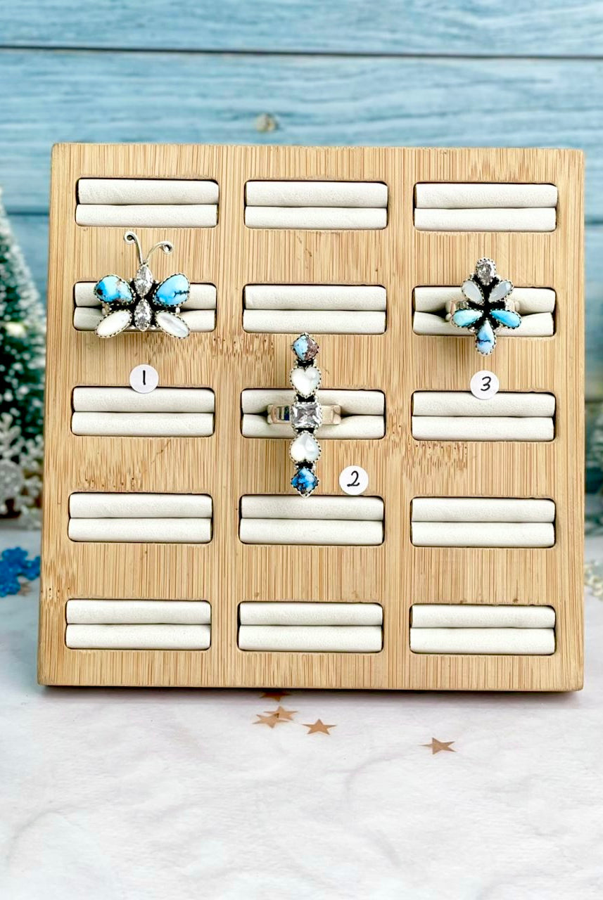 Golden Hills & White Shell Clusters-Rings-Krush Kandy, Women's Online Fashion Boutique Located in Phoenix, Arizona (Scottsdale Area)